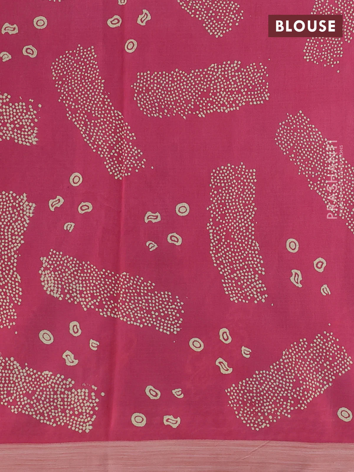 Kota silk cotton saree teal blue and mavue pink with block prints and long printed border - Image 3