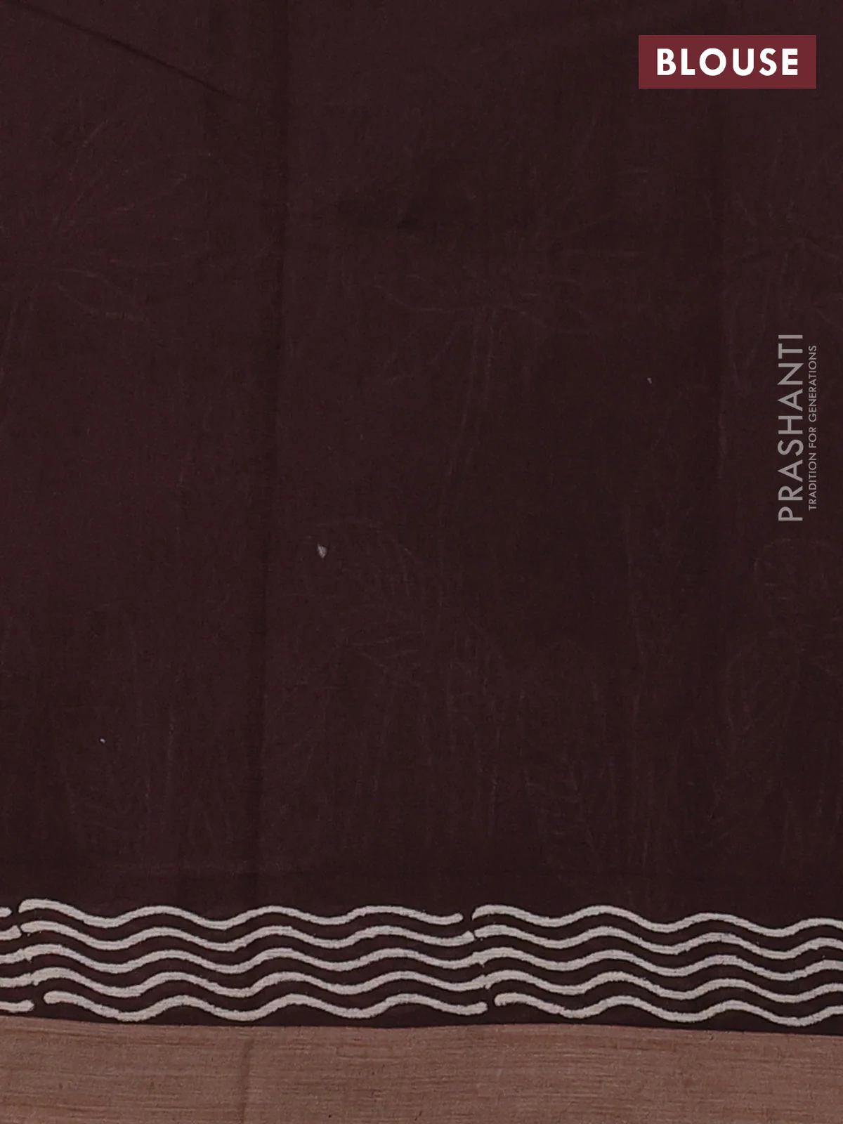 Kota silk cotton saree wine shade and brown with allover block prints and simple border - Image 3