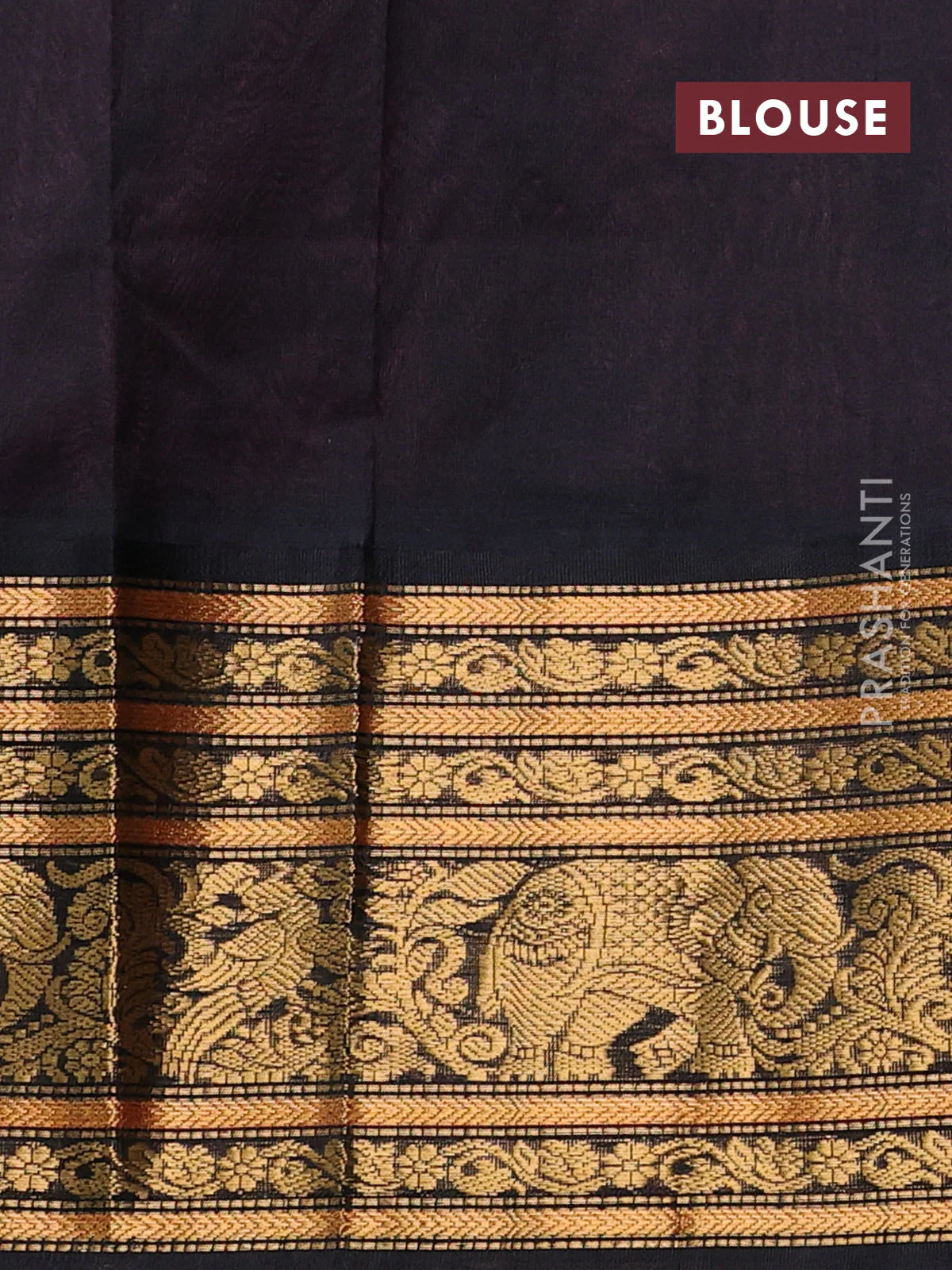 Kuppadam silk cotton saree candy pink and black with allover zari woven checked pattern and long zari woven border - Image 3