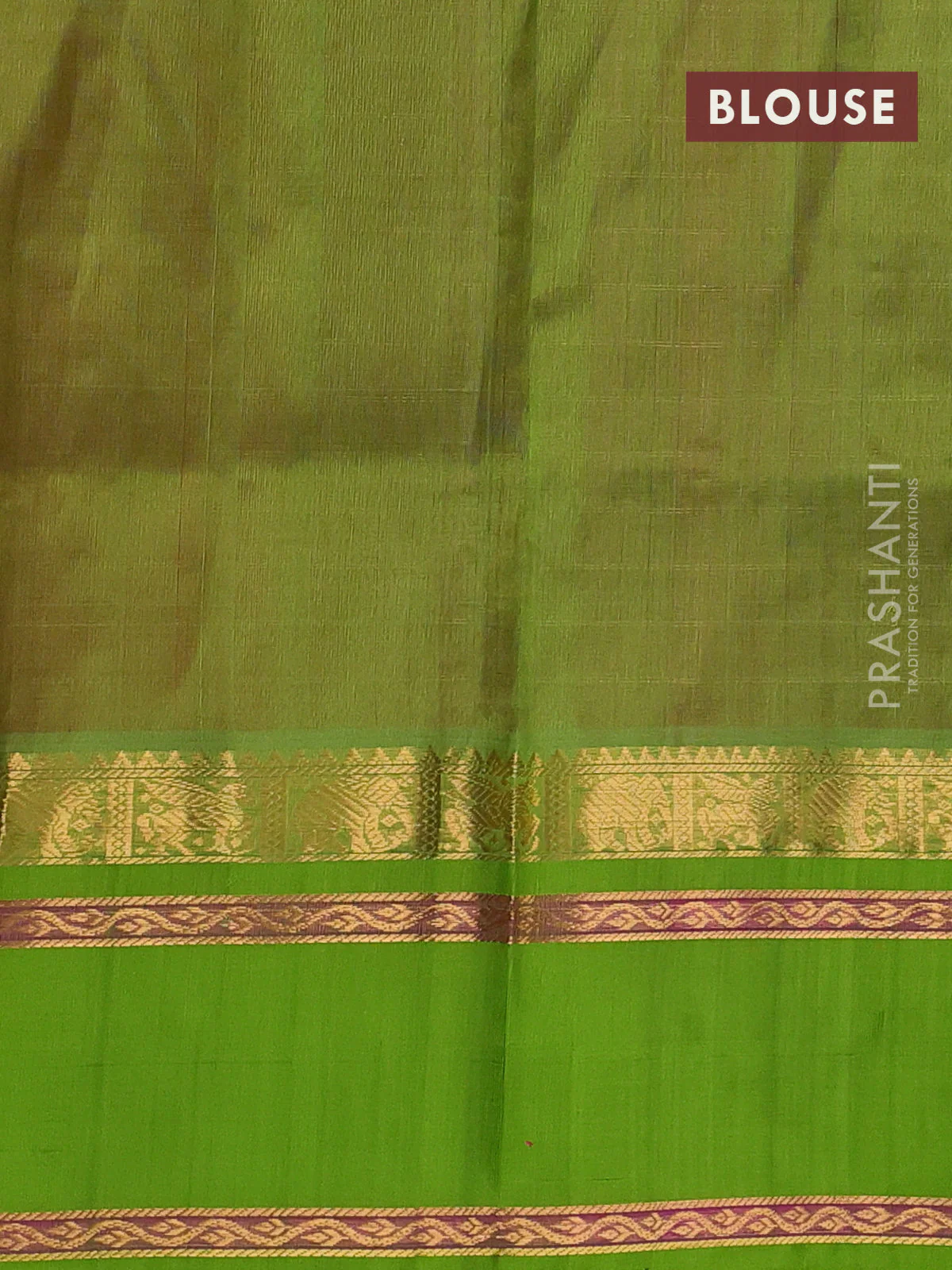Kuppadam silk cotton saree candy pink and light green with allover zari checked pattern and rettapet zari woven butta border - Image 3