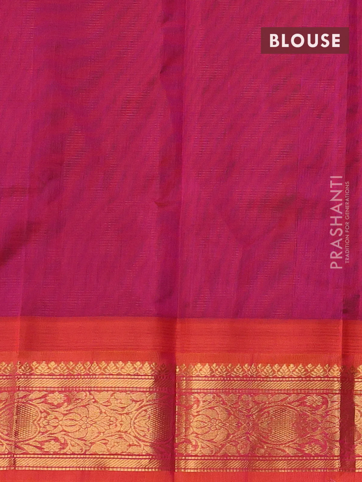 Kuppadam silk cotton saree deep coffee brown and dual shade of pinkish orange with allover vairosi pattern & buttas and zari woven korvai border - Image 3
