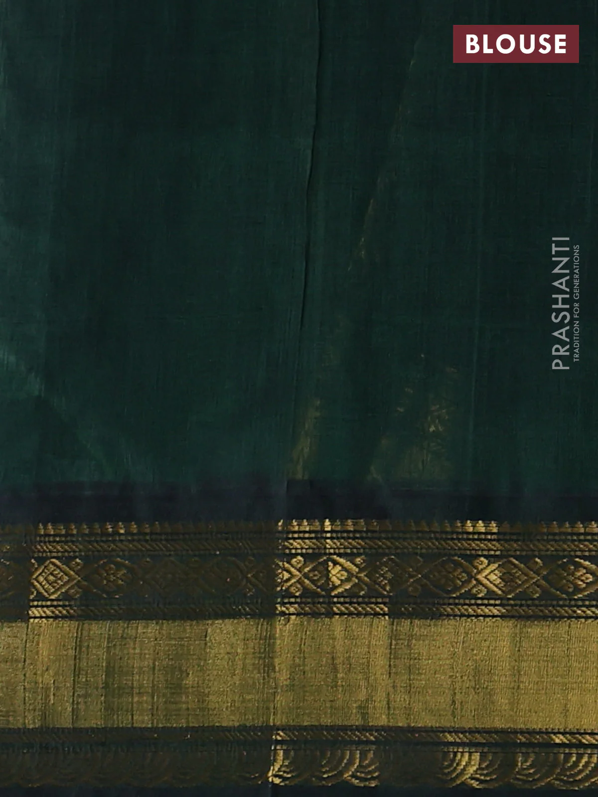Kuppadam silk cotton saree light green and green with zari woven buttas and zari woven border - Image 3