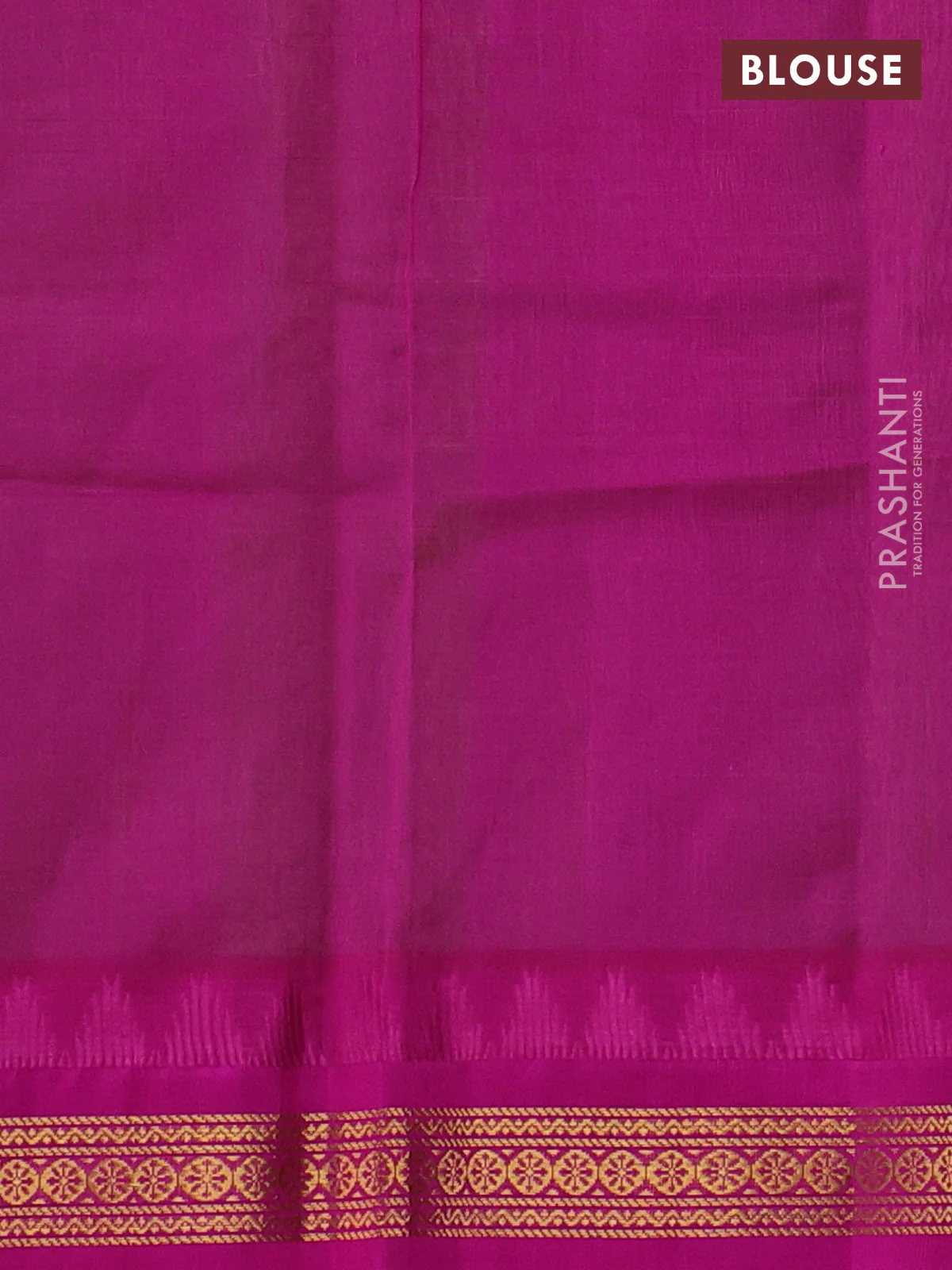 Kuppadam silk cotton saree light green and pink with allover zari checks & lakshadeepam weaves and temple design zari woven border - Image 3