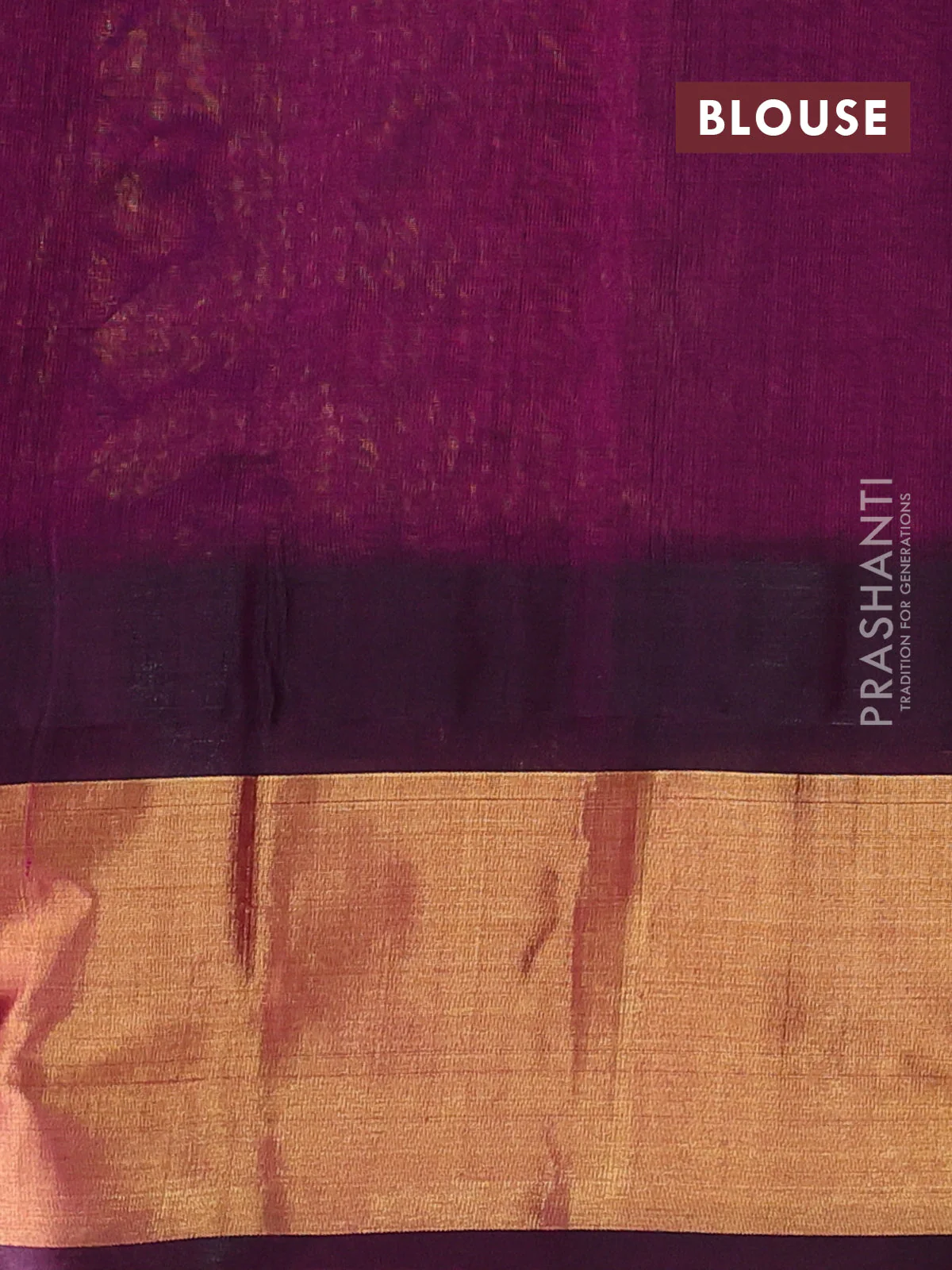 Kuppadam silk cotton saree lime yellow and deep jamun with plain body and temple design zari woven border - Image 3