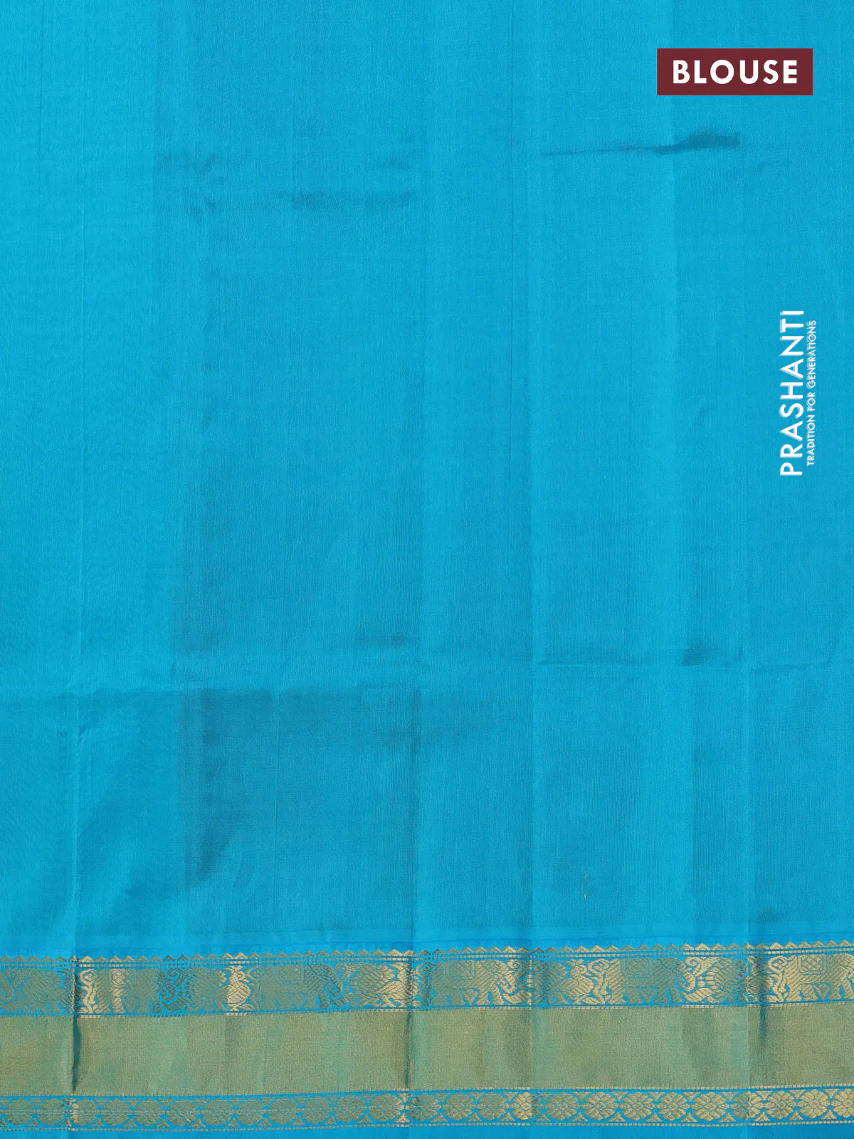 Kuppadam silk cotton saree maroonn and teal blue with plain body and rich zari woven border - Image 3