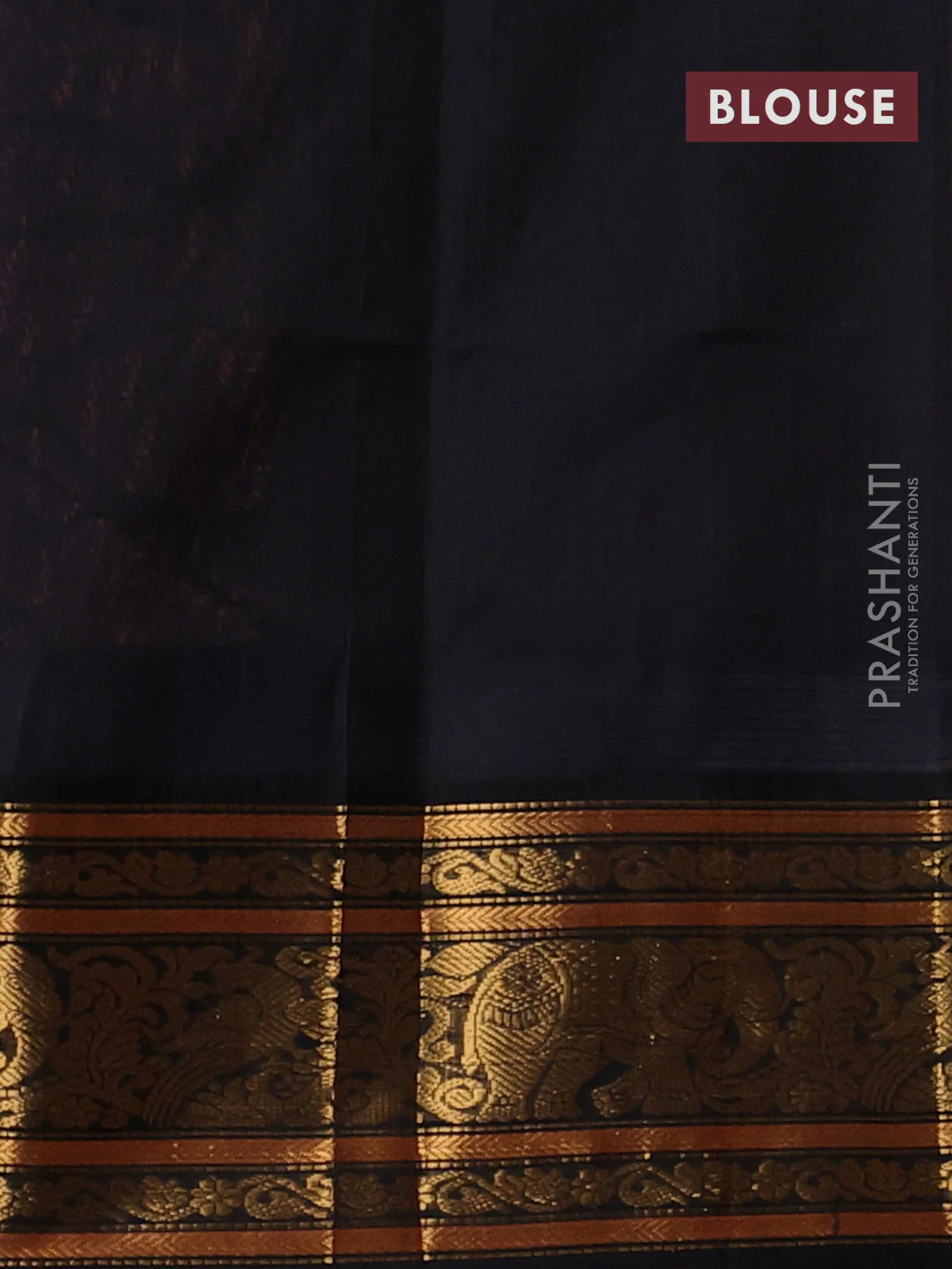Kuppadam silk cotton saree mauve pink and black with allover vairosi pattern & buttas and zari woven border - Image 3