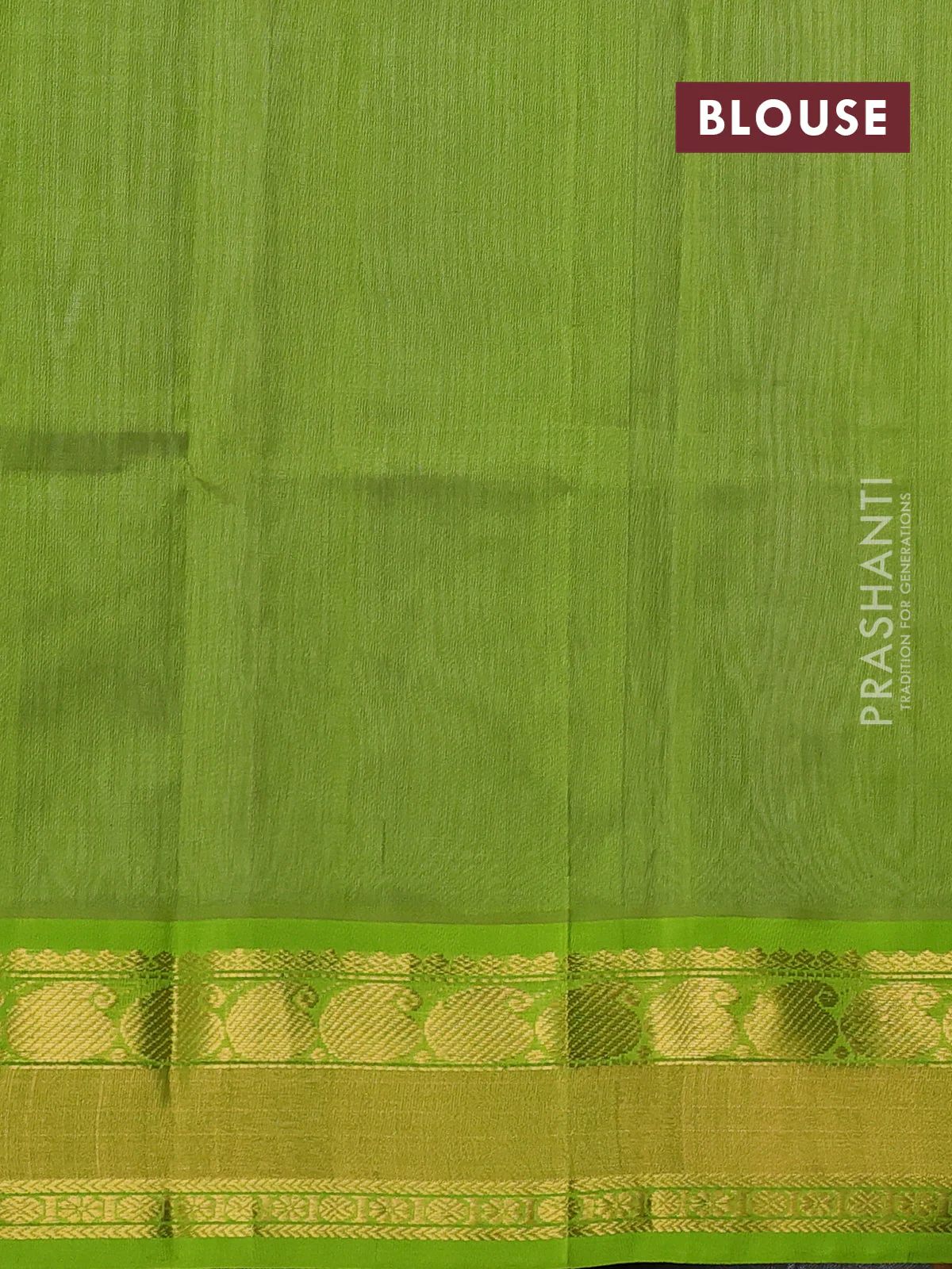 Kuppadam silk cotton saree pastel lavender and fluorescent green with annam zari woven buttas and paisley zari woven border - Image 3