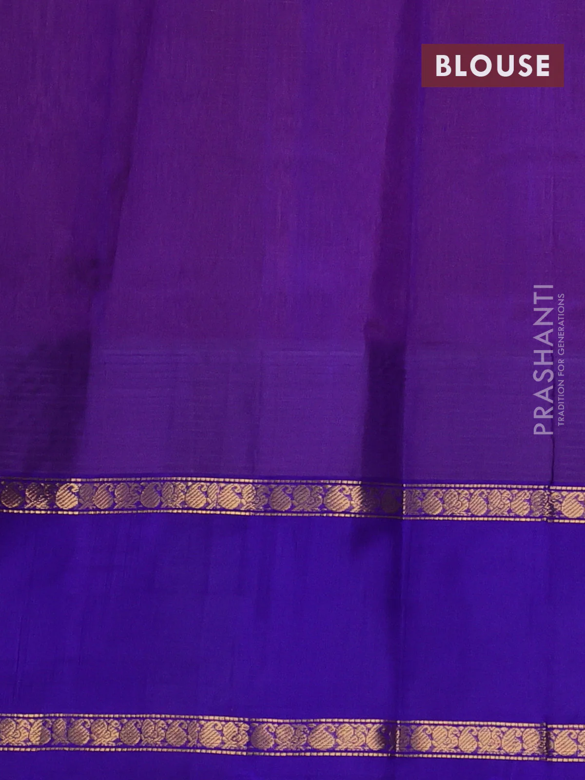 Kuppadam silk cotton saree peach orange and violet with allover small zari checked pattern and rettapet zari woven butta border - Image 3