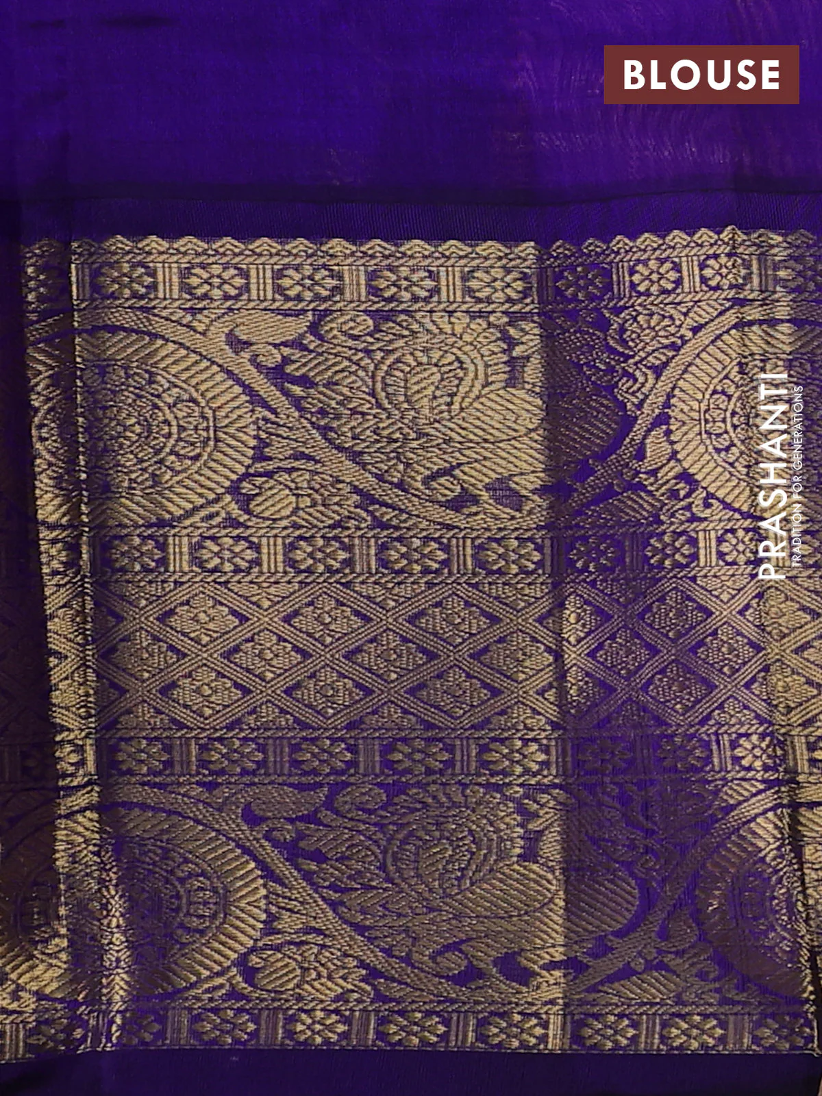 Kuppadam silk cotton saree peach pink and blue with allover veldhari pattern and long zari woven border - Image 3