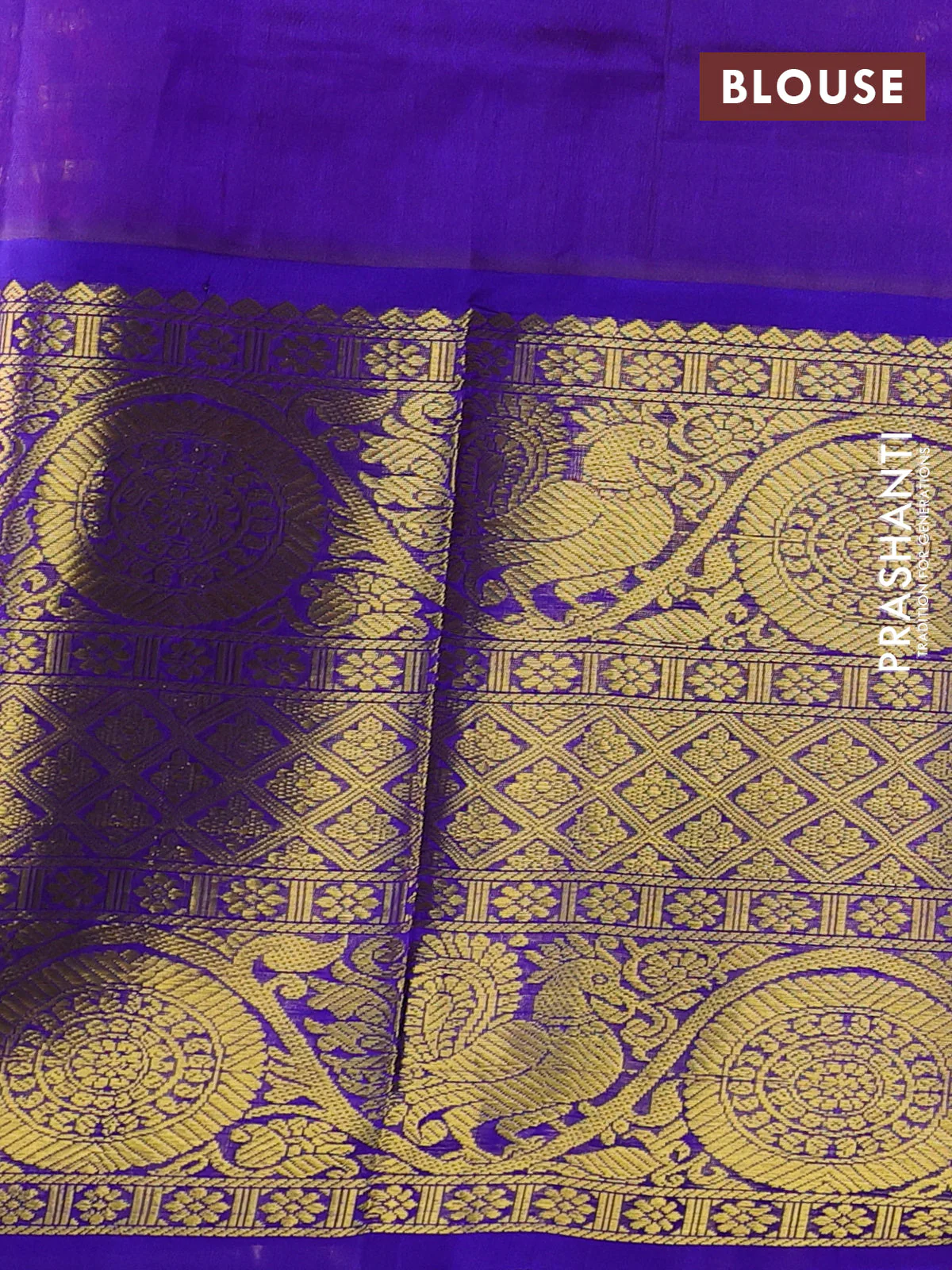 Kuppadam silk cotton saree pink and blue with allover zari woven veldhari pattern and long zari woven border - Image 3