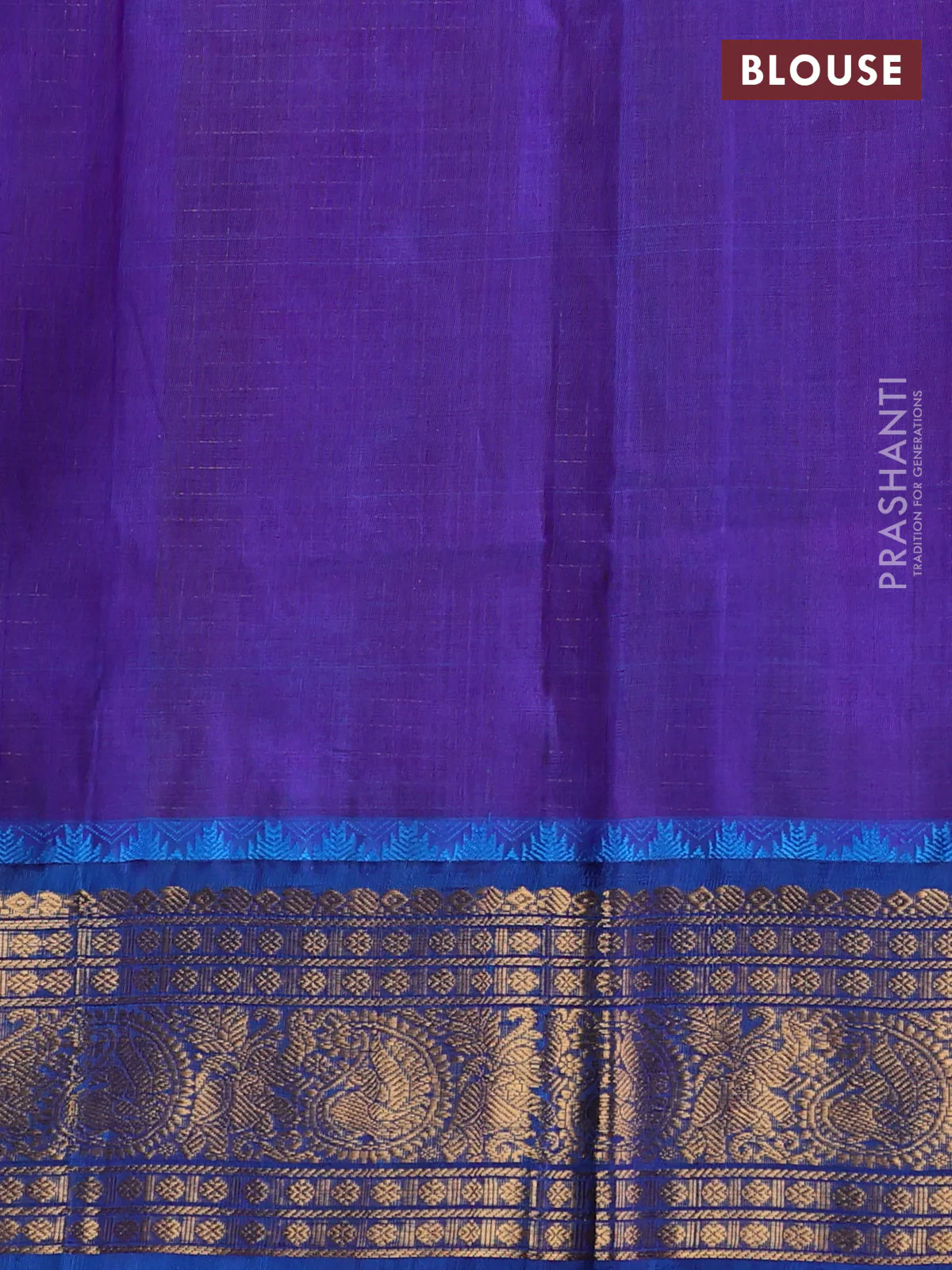 Kuppadam silk cotton saree pink and cs blue with allover zari checked pattern and long zari woven border - Image 3