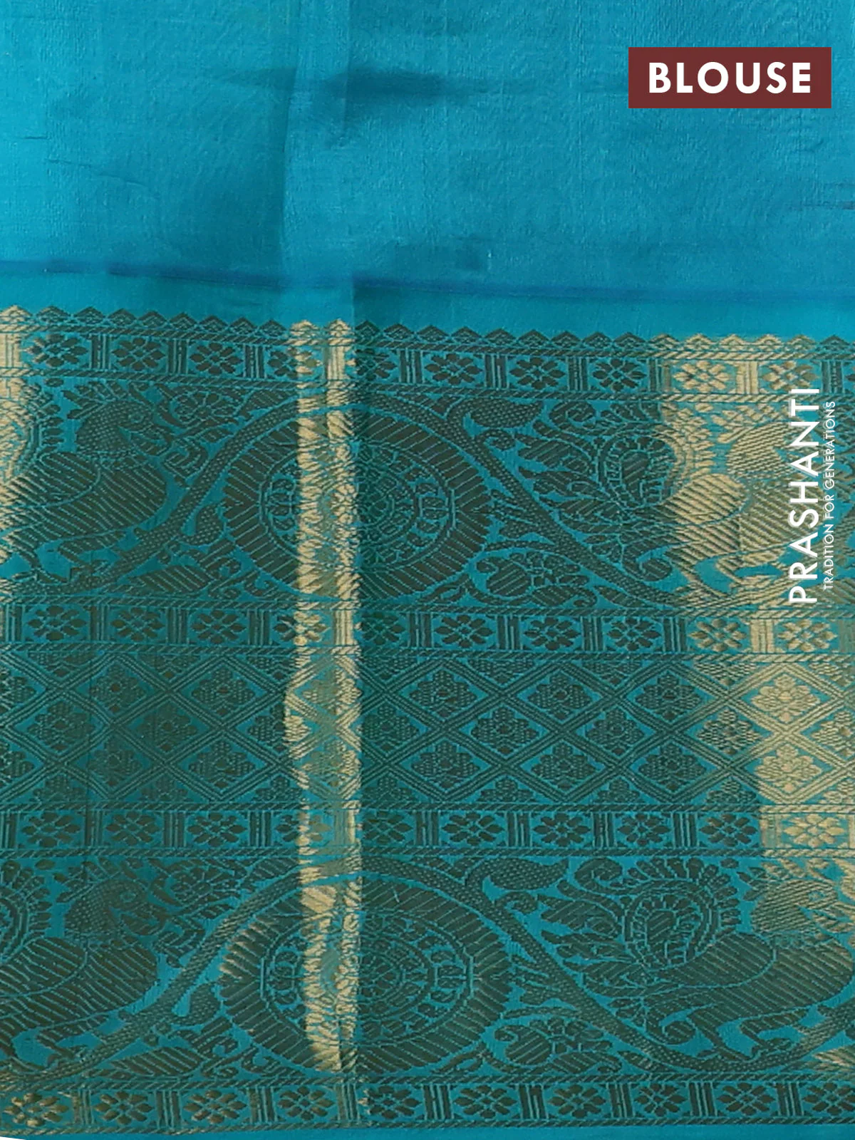Kuppadam silk cotton saree pink and teal green shade with allover veldhari pattern and long zari woven border - Image 3