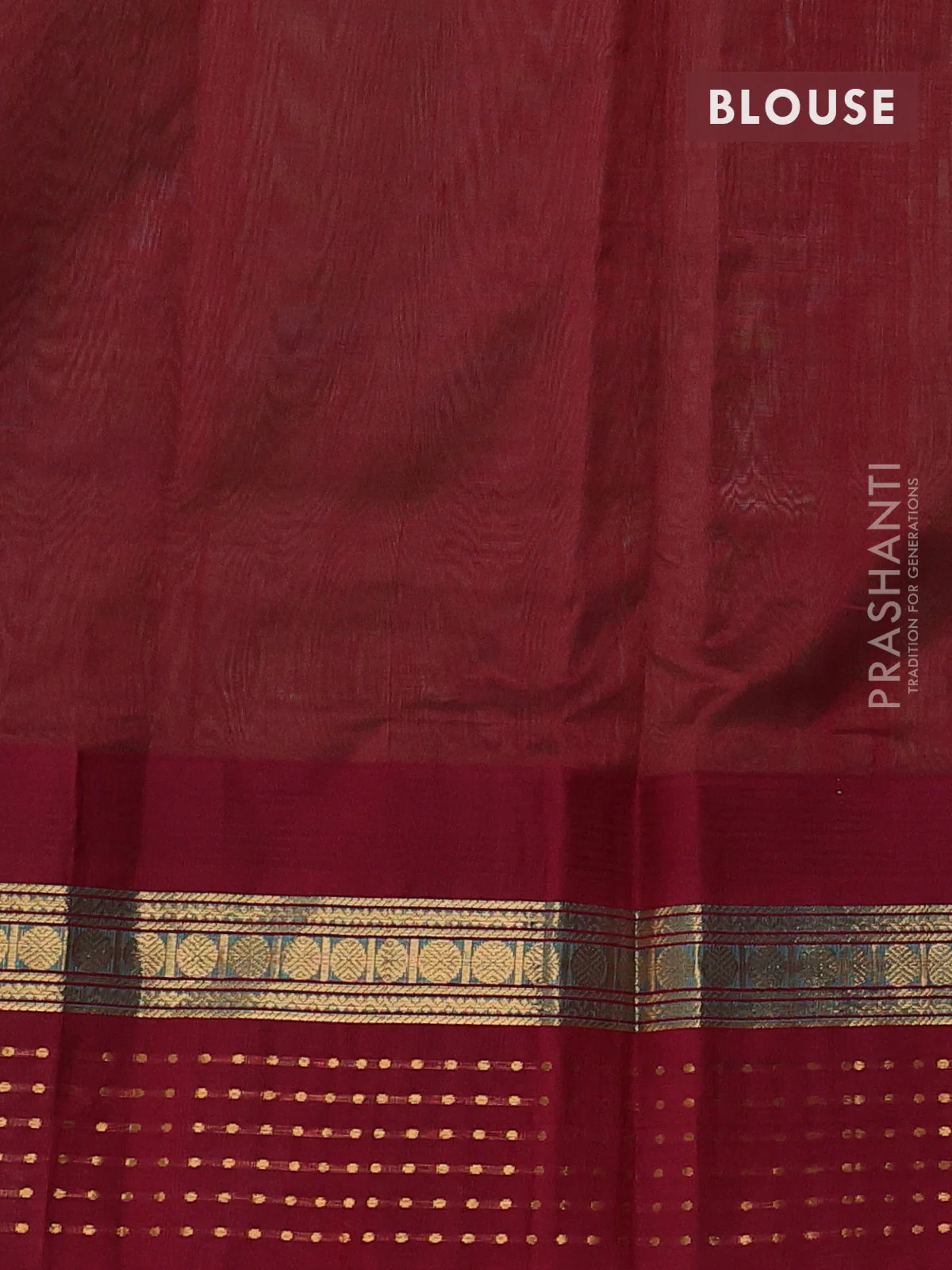 Kuppadam silk cotton saree pista green and deep maroon with allover zari woven buttas and zari woven border - Image 3