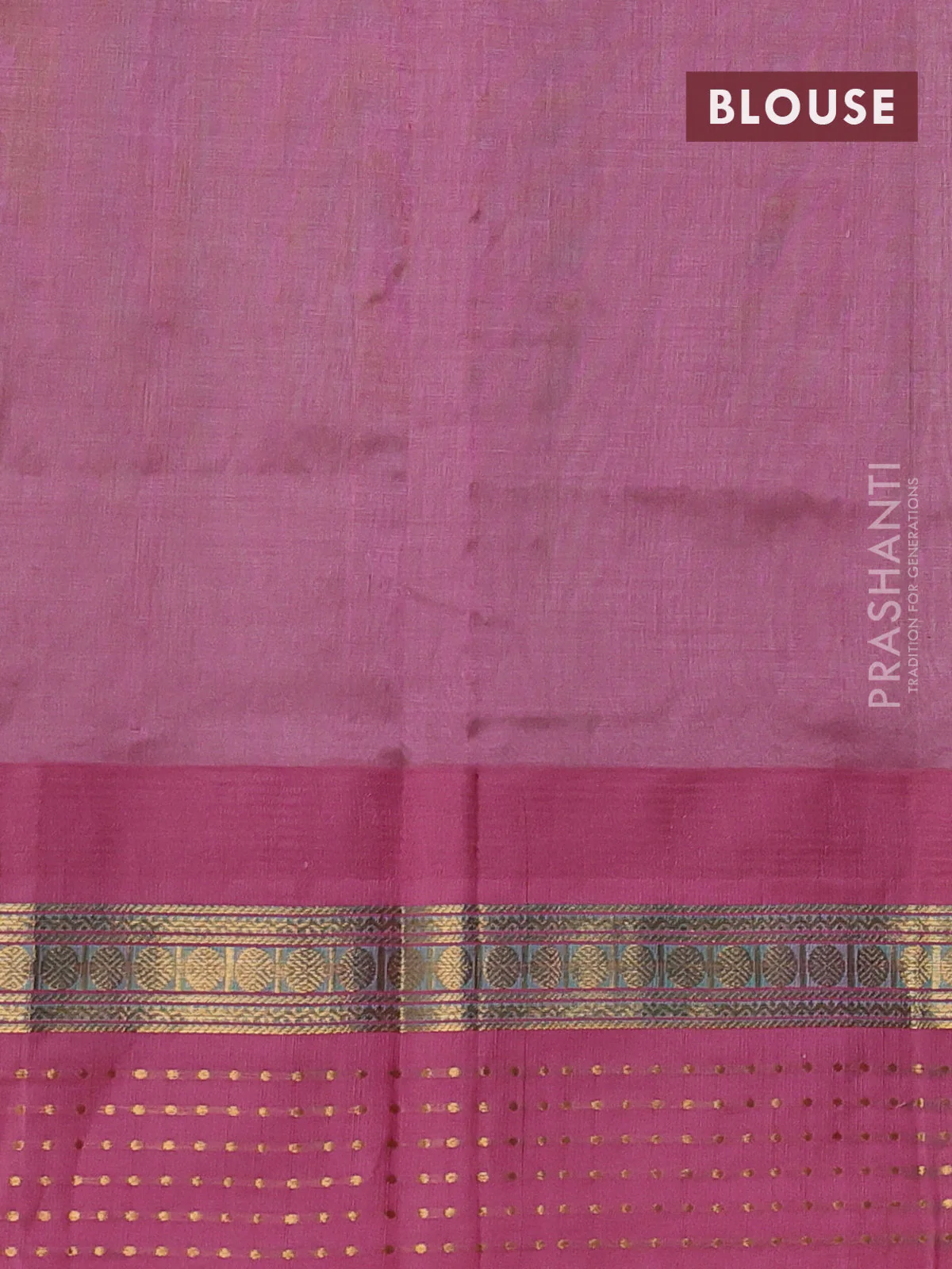 Kuppadam silk cotton saree pista green and mauve pink with zari woven buttas and zari woven border - Image 3