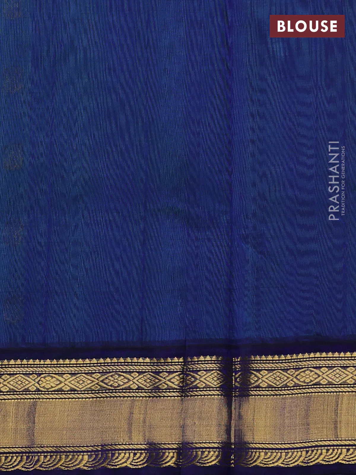 Kuppadam silk cotton saree teal blue and blue with zari woven buttas and zari woven border - Image 3