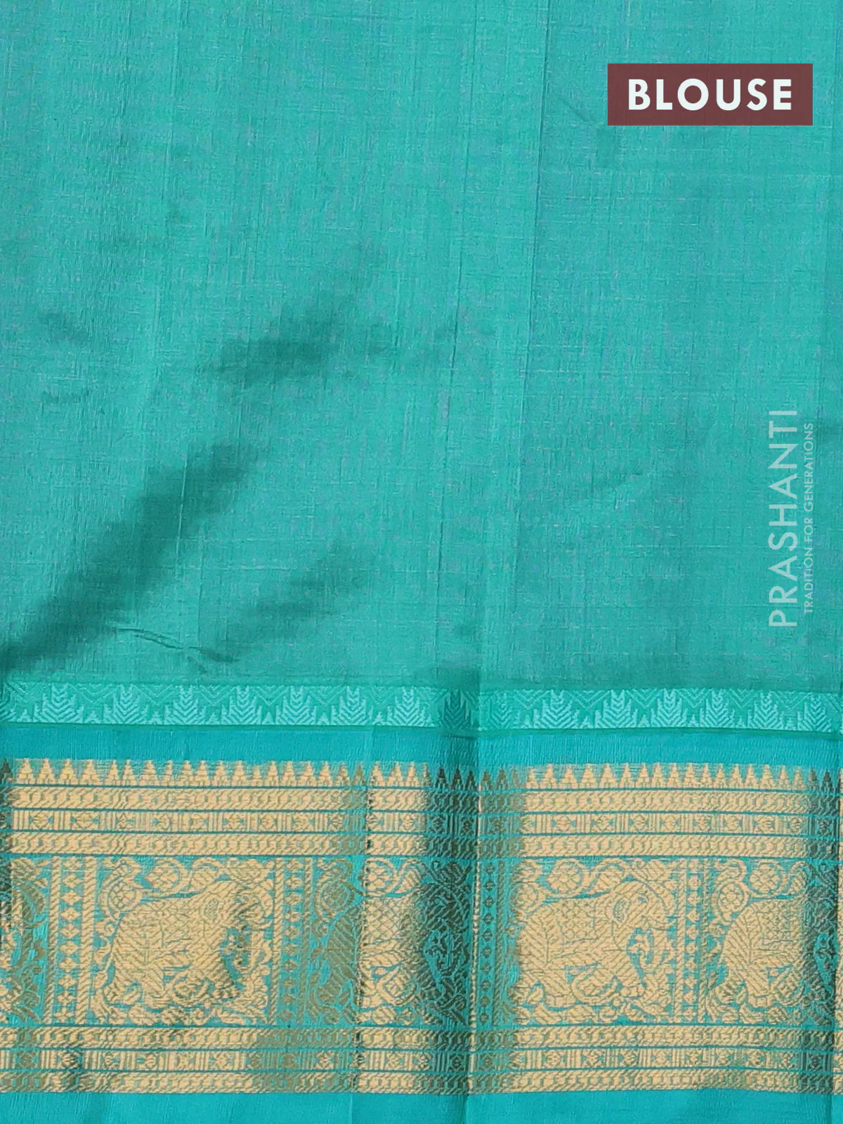 Kuppadam silk cotton saree violet and teal green with allover laksha deepam pattern and zari woven border - Image 3