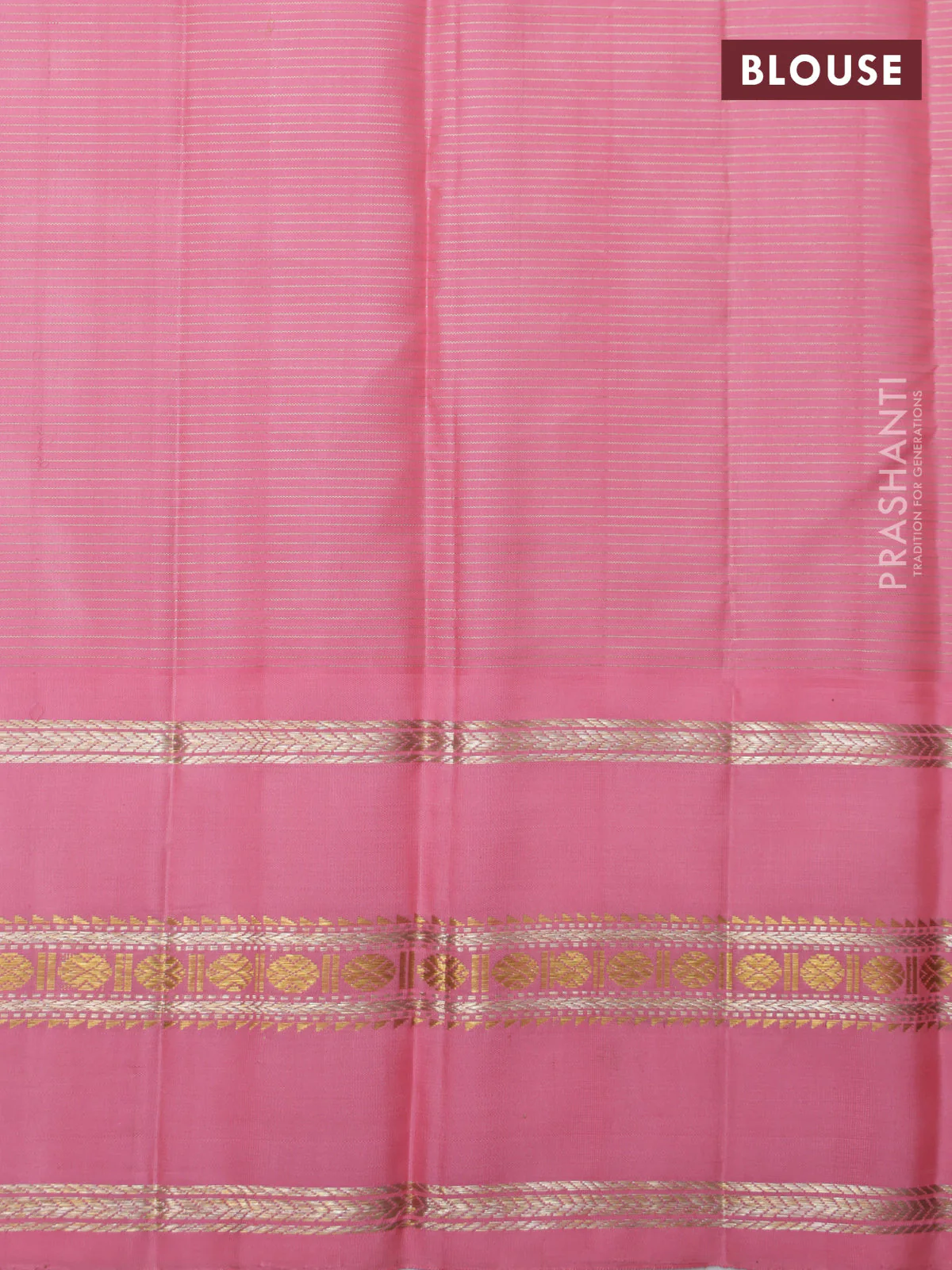 Lime Green-Light Pink Pure Kanchipuram Silk Saree With Allover zari checked Pattern - Image 6