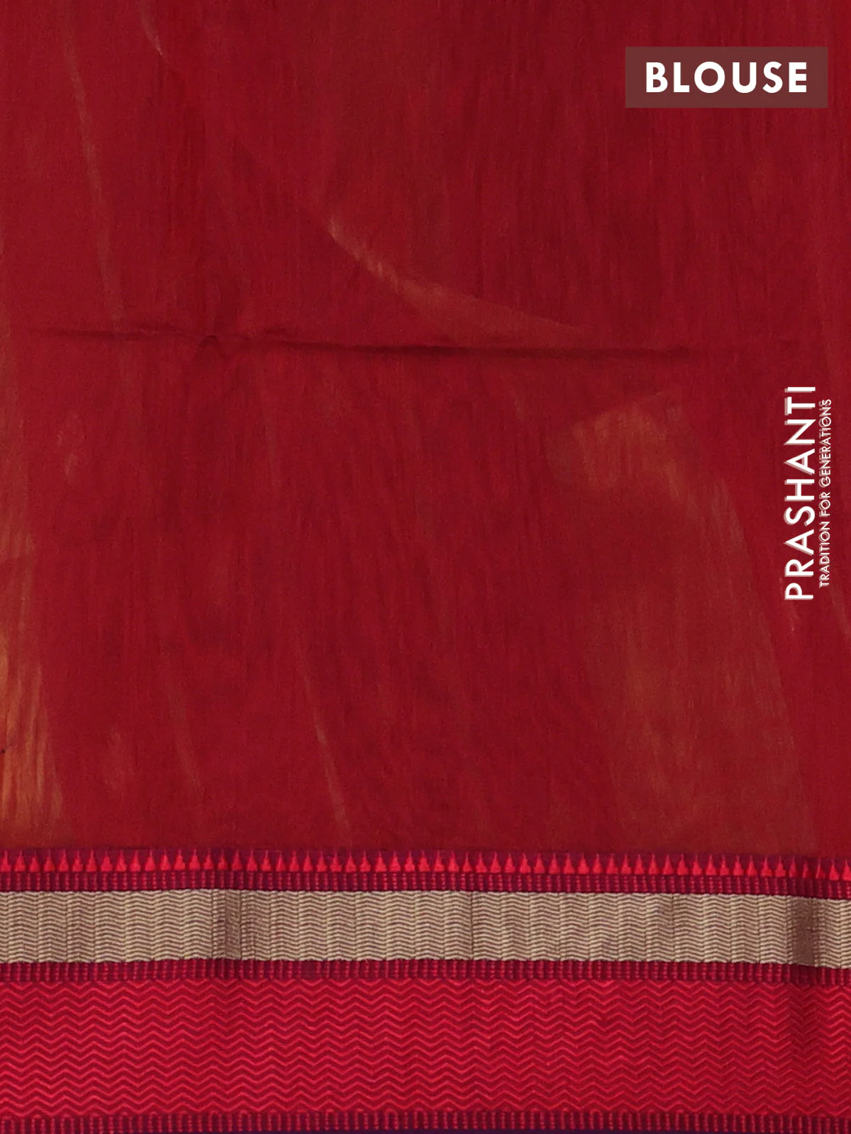 Maheshwari silk cotton saree mustard yellow and red with thread woven buttas and thread woven border - Image 3
