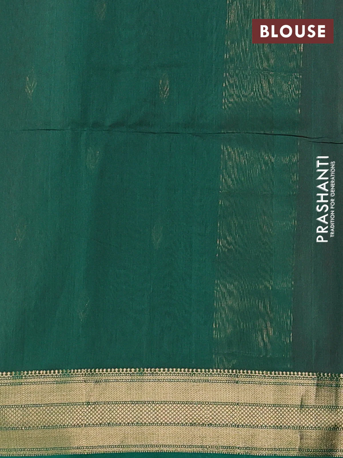 Maheshwari silk cotton saree pink and green with thread & zari woven buttas and zari woven border - Image 3