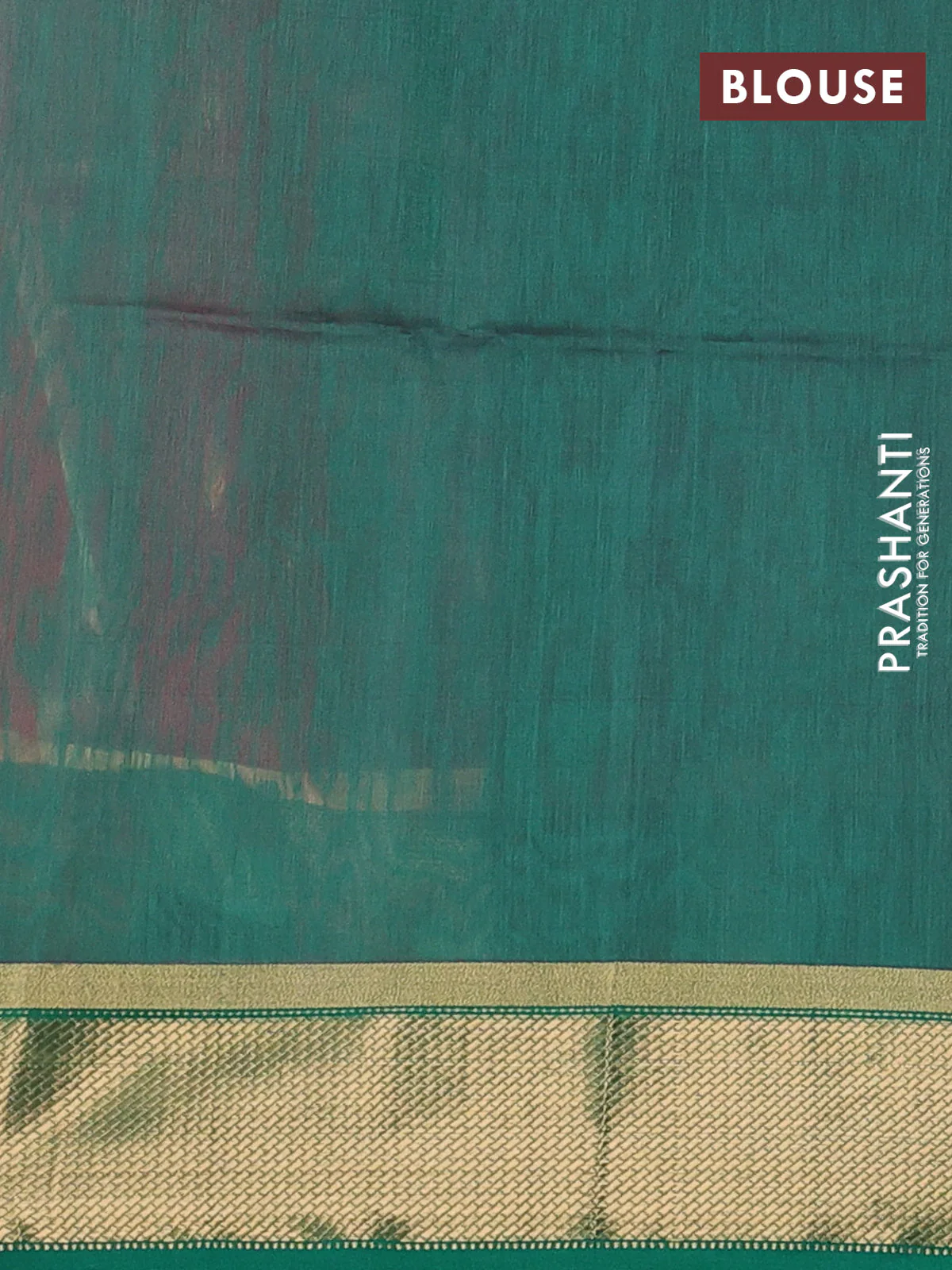 Maheshwari silk cotton saree pink and green with zari weaves & buttas and zari woven border - Image 3