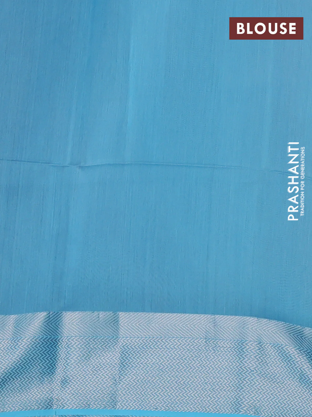 Maheshwari silk cotton saree pink shade and light blue with silver zari woven geometric buttas and silver zari woven border - Image 3