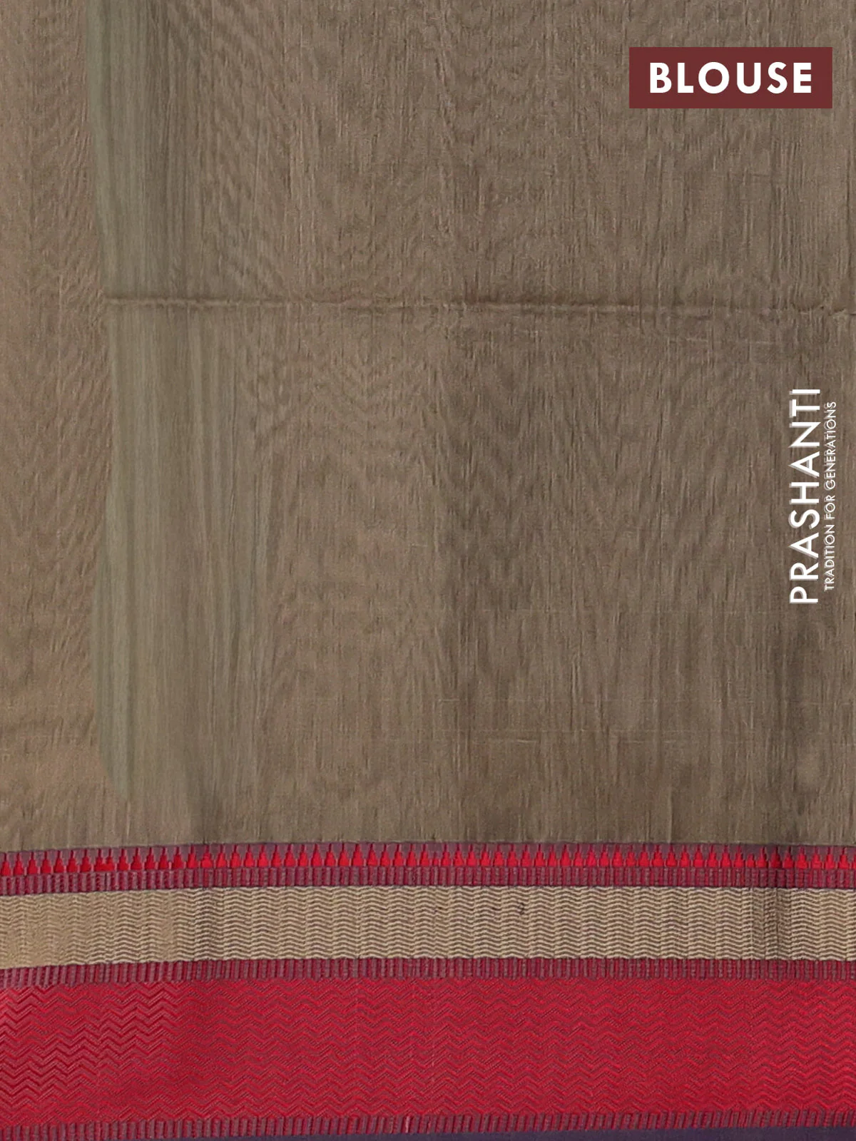 Maheshwari tissue silk cotton saree black and red violet with thread woven buttas and thread woven border - Image 3