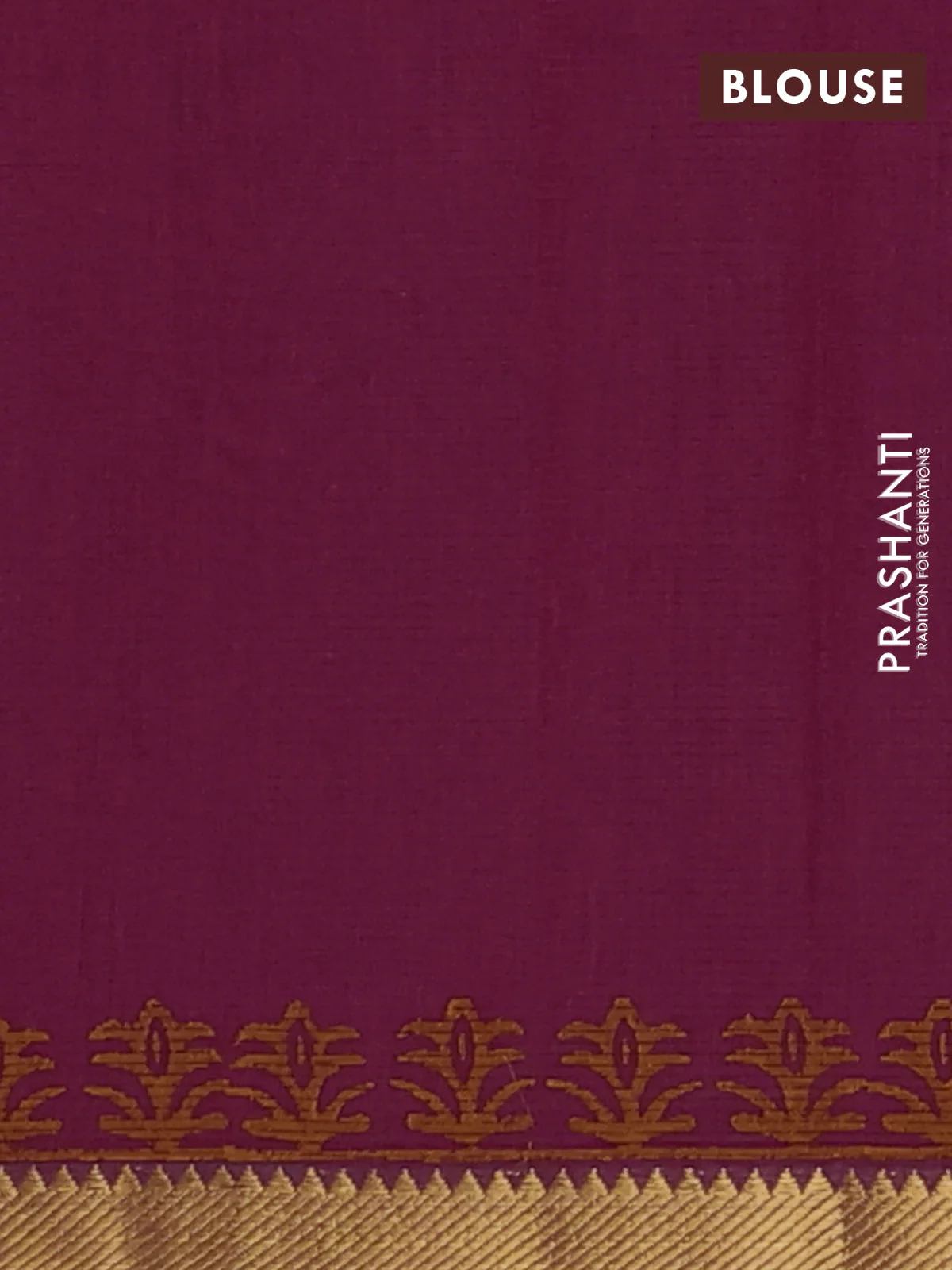 Mangalagiri cotton block printed saree magenta pink with allover prints and mangalgiri border - Image 4