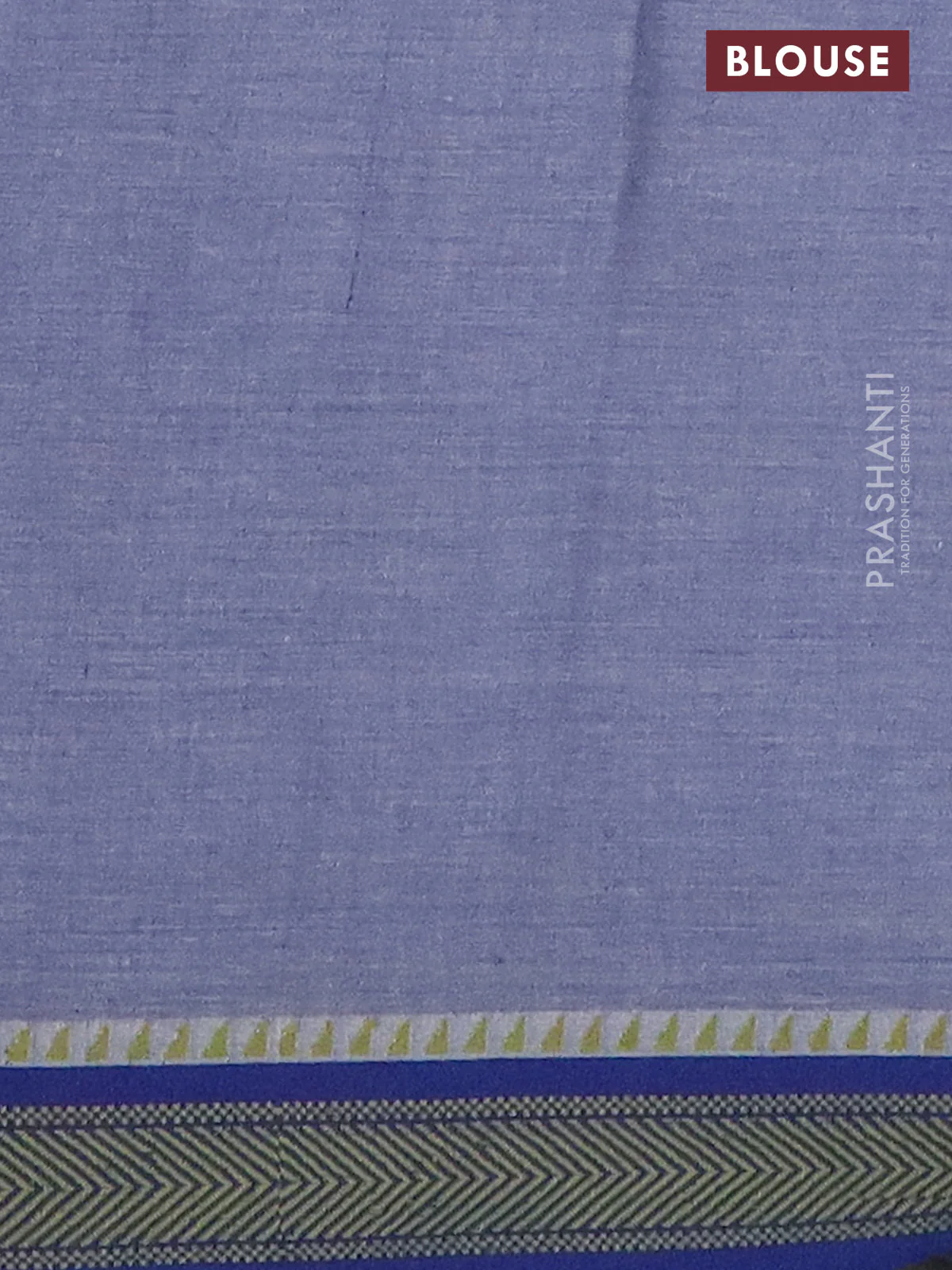 Mangalgiri cotton saree beige and blue with floral prints and thread woven border - Image 4