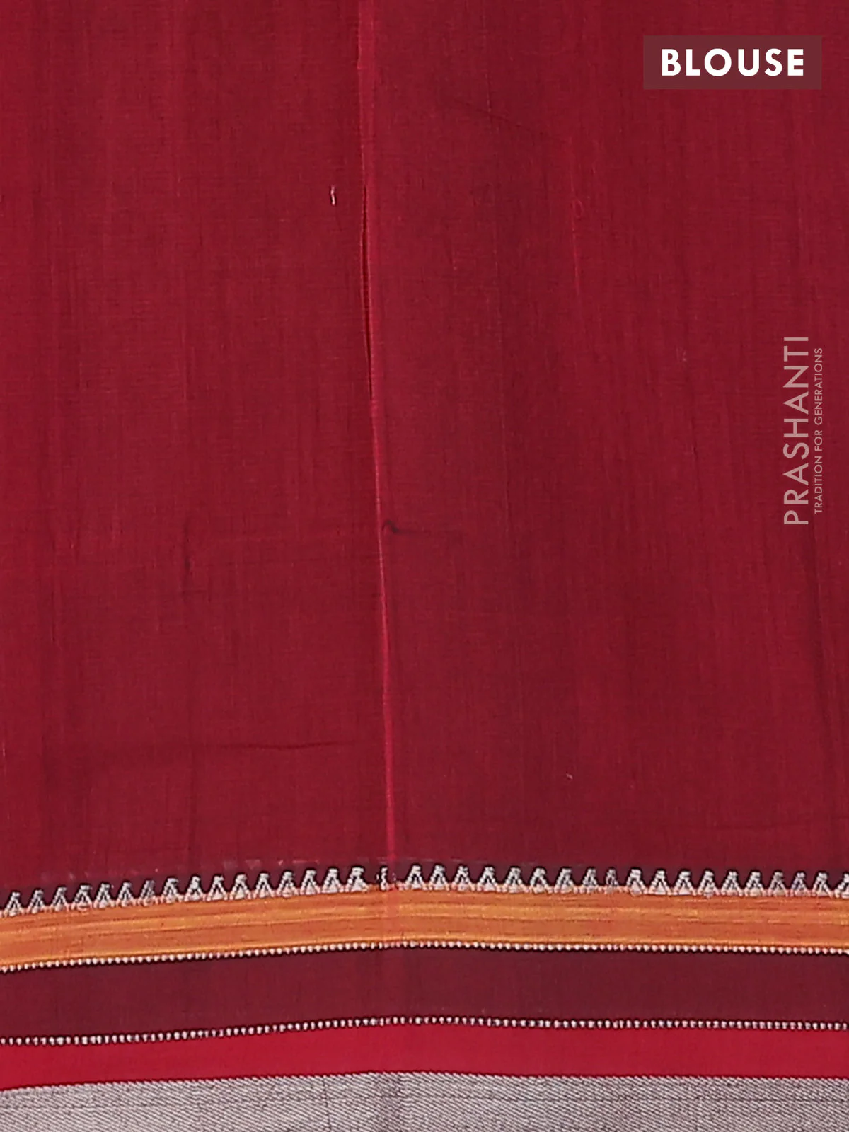 Mangalgiri cotton saree black and maroon with plain body and silver zari woven border - Image 4