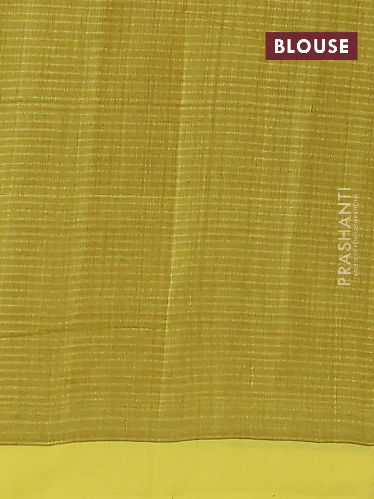 Mangalgiri cotton saree dark mustard and yellow with stripe pattern and simple border - Image 4