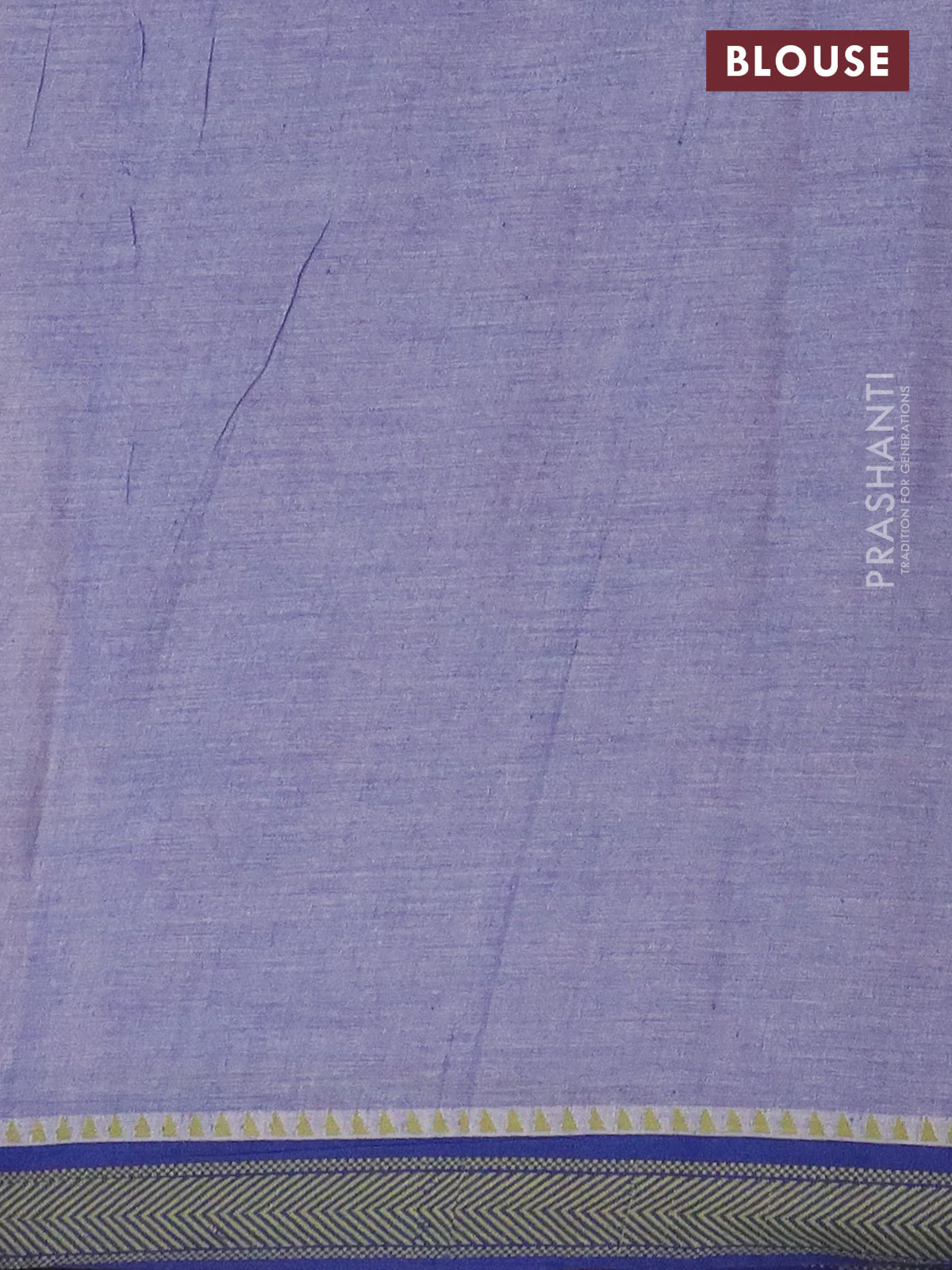 Mangalgiri cotton saree maroon and beige blue with allover prints and thread woven border - Image 4