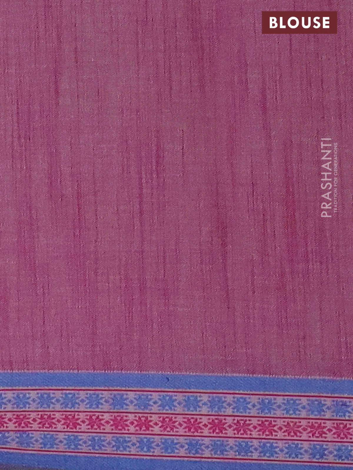 Mangalgiri cotton saree pista green and blue with floral prints and thread woven border - Image 4