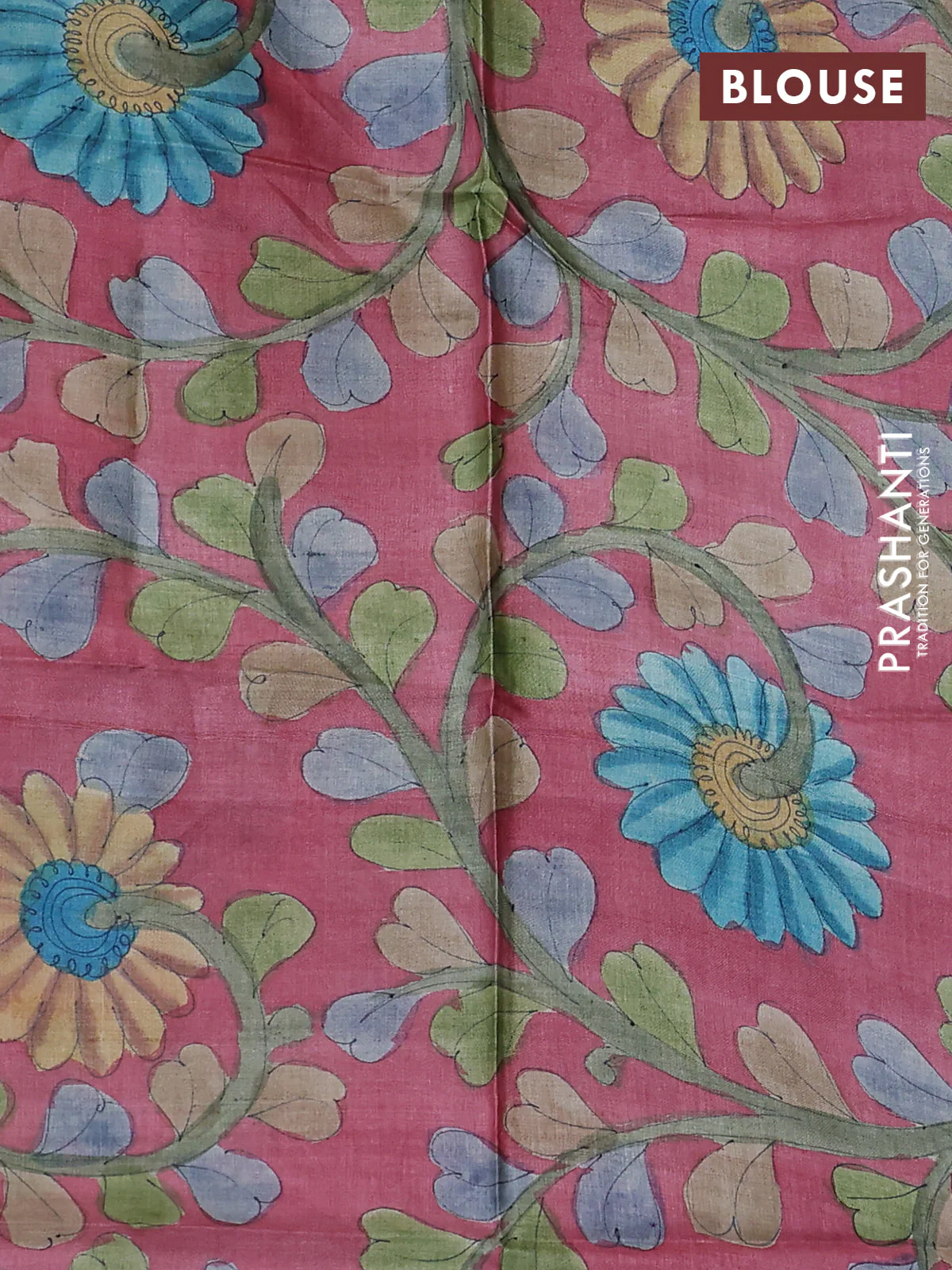 Mangalgiri silk cotton saree green and dark peach with palin body and silver zari woven border - Image 3