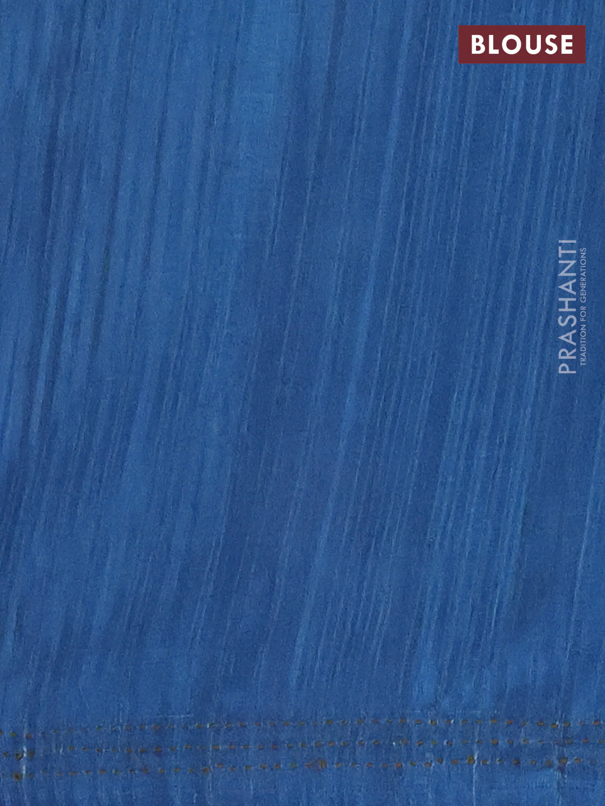 Matka tussar saree dark mehendi green and blue with allover kalamkari prints and bandhani printed & embroidery work border 1damage - Image 4