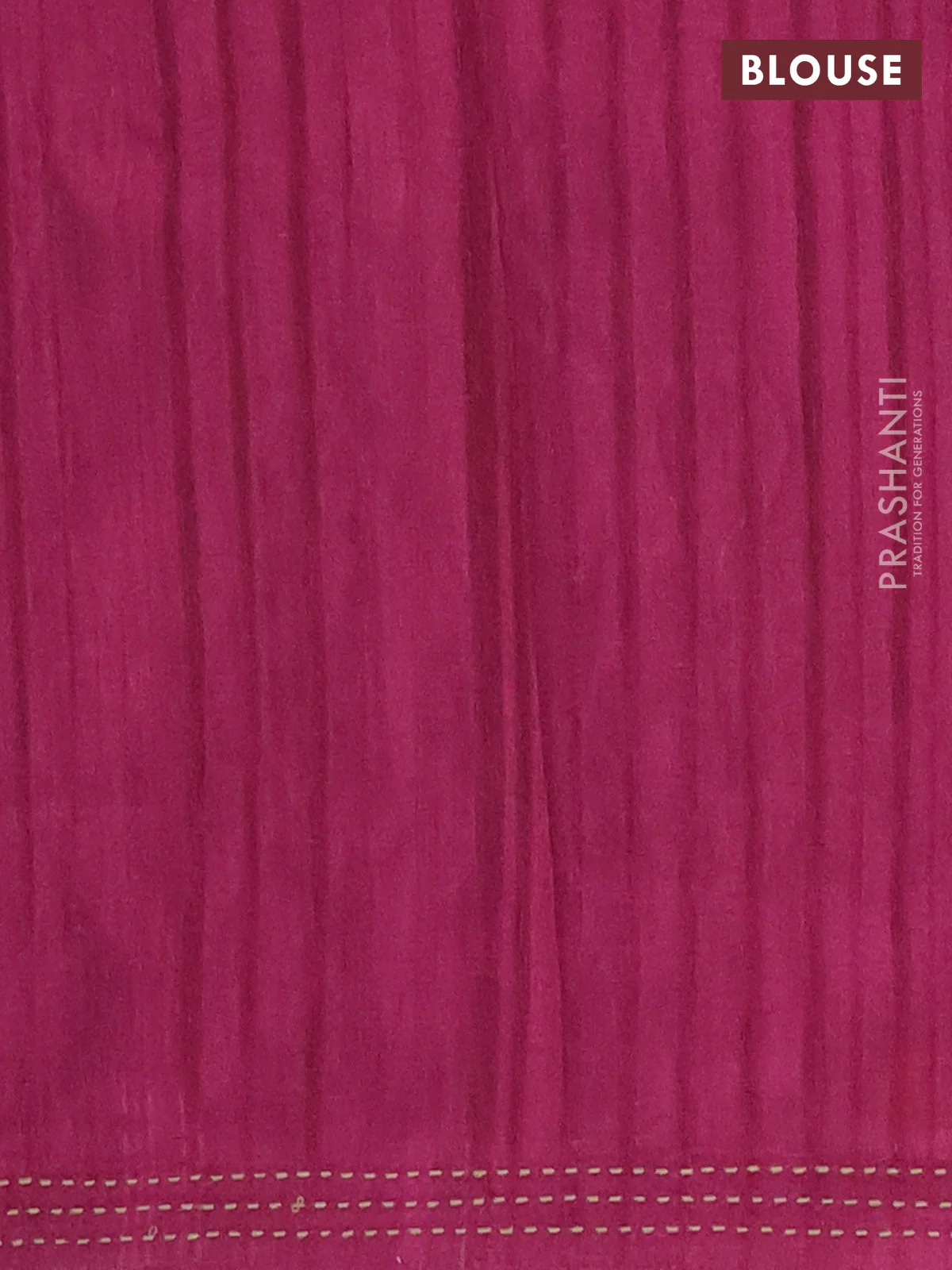 Matka tussar saree elaichi green and magenta pink with allover kalamkari prints and bandhani printed & embroidery work border - Image 4