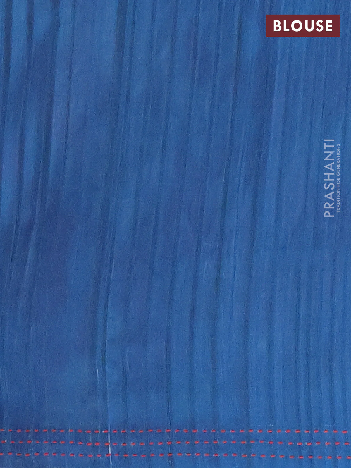 Matka tussar saree red and blue with allover kalamkari prints and bandhani printed & embroidery work border - Image 4