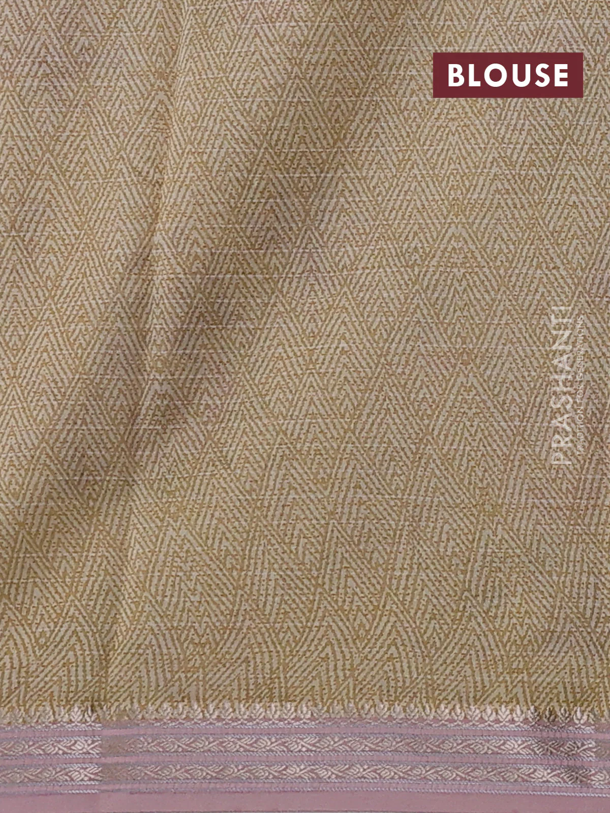 Mul chanderi saree pale yellow and pastel pink with allover floral digital prints and zari woven border - Image 3