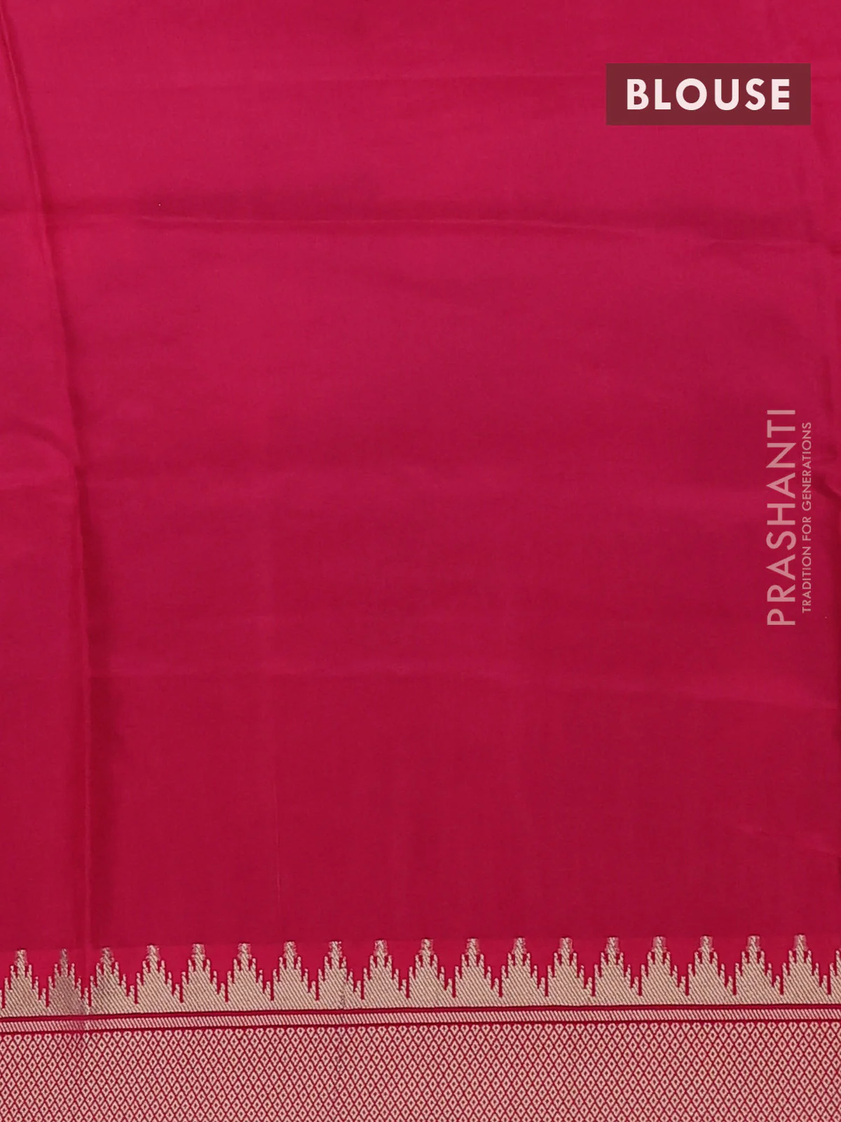 Munga crepe silk saree black and pink with silver & gold zari woven buttas and rich zari woven pallu - Image 3