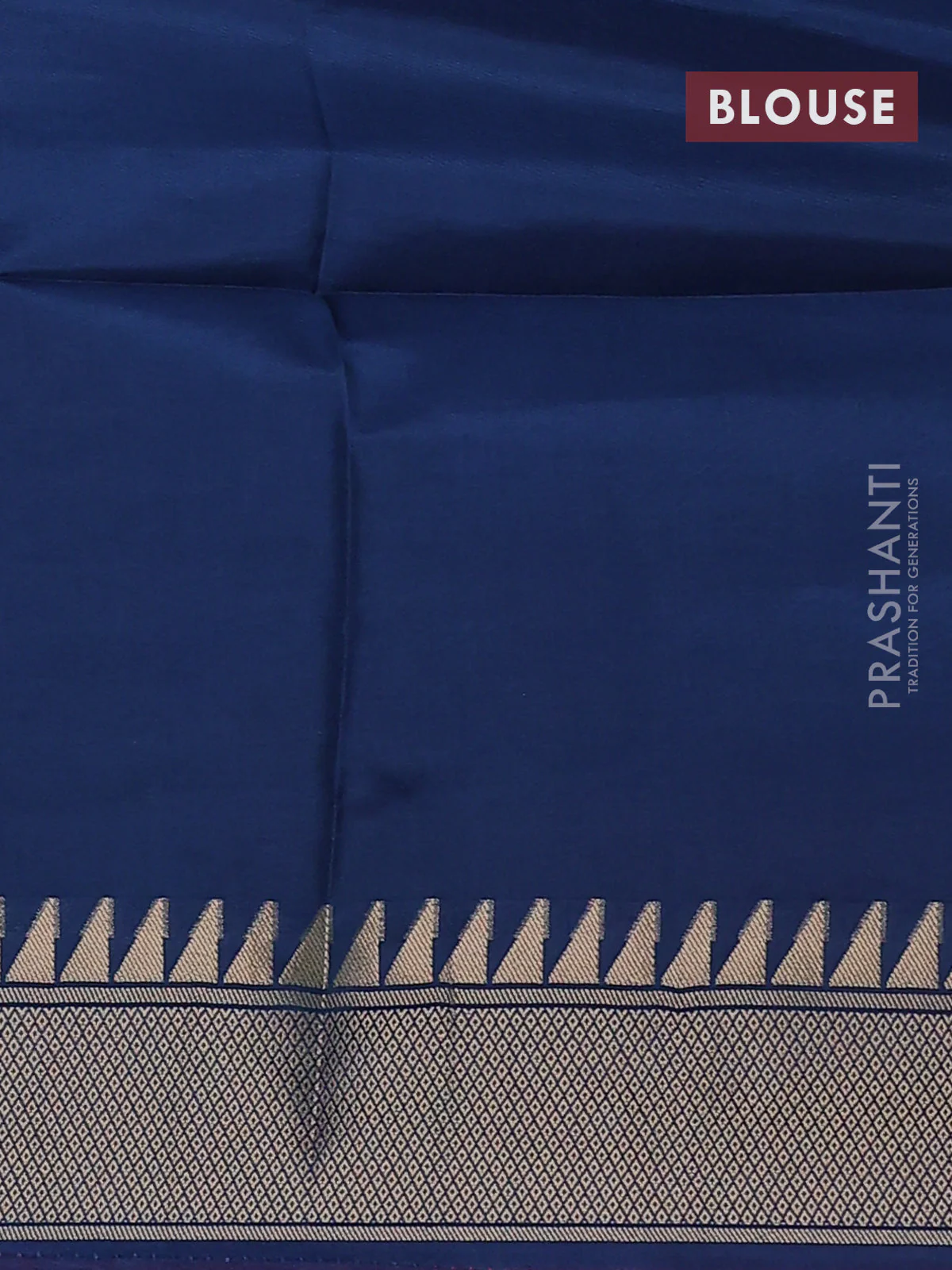 Munga crepe silk saree pink and peacock blue with silver & gold zari woven buttas and rich zari woven pallu - Image 3