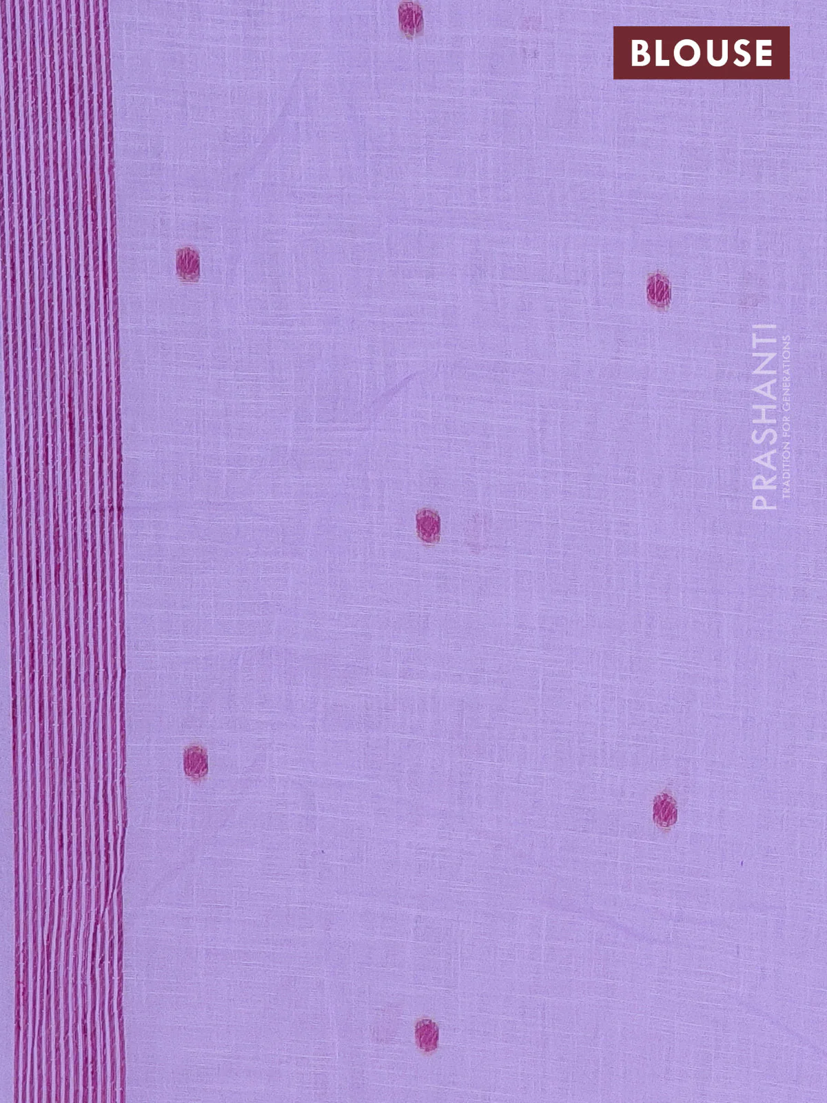 Munga linen saree lavender shade with allover thread & zari weaves and thread woven border - Image 4