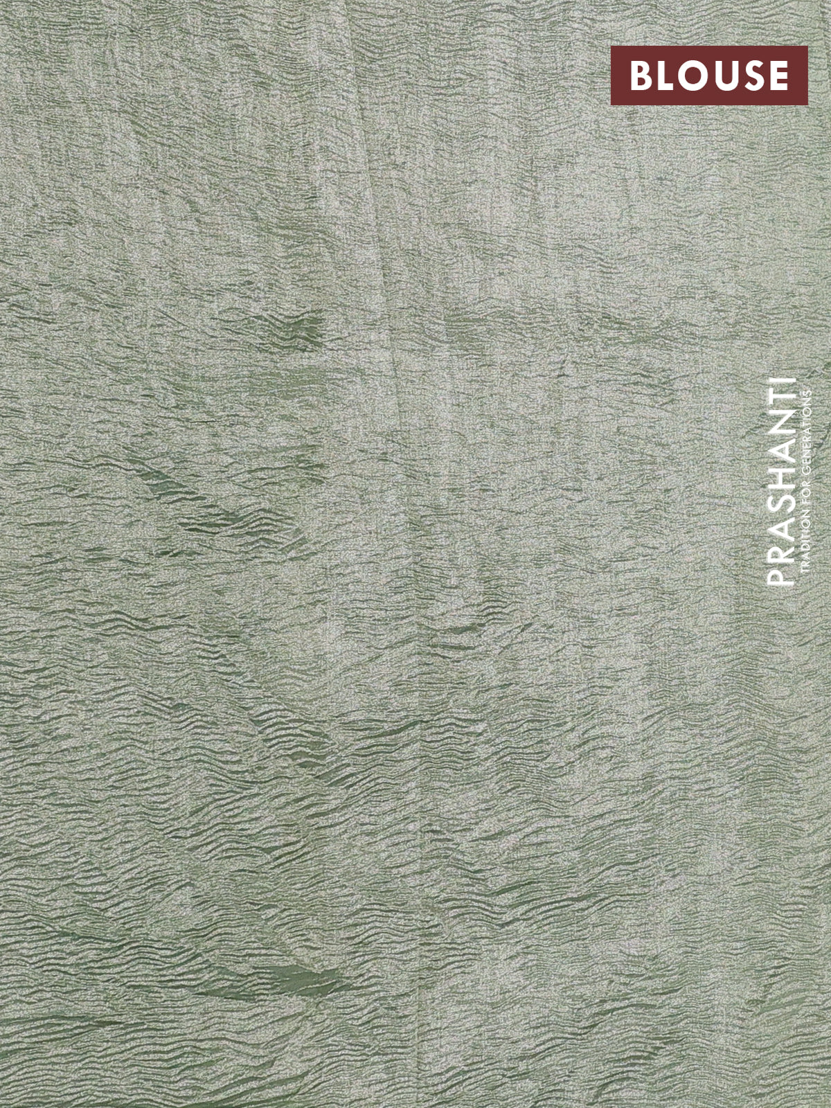 Munga silk saree pastel blue with allover zari woven stripes pattern in borderless style - Image 3