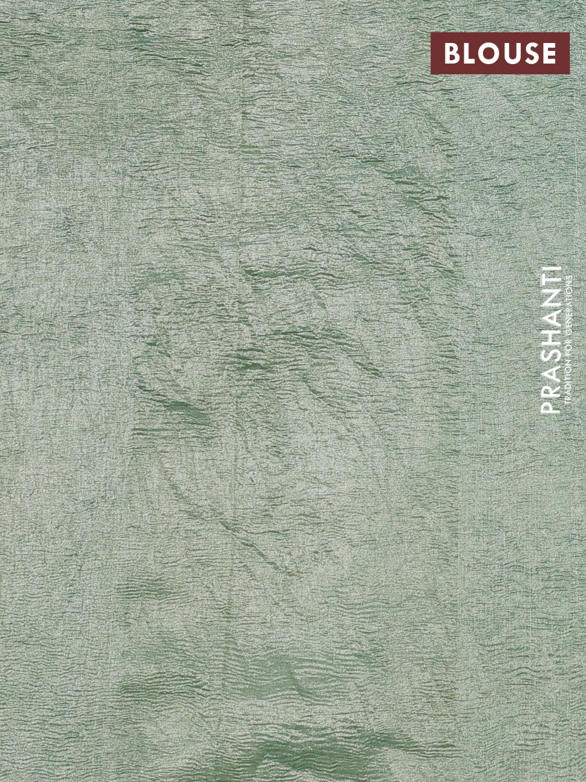Munga silk saree pastel green with allover zari woven stripes pattern in borderless style - Image 3
