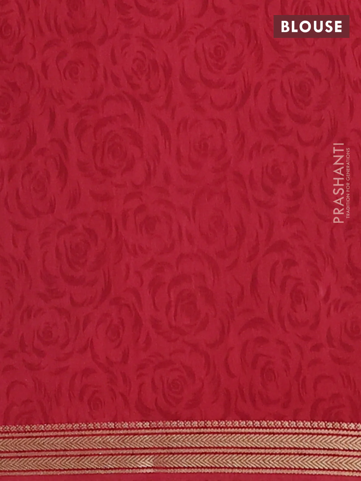 Muslin silk saree black and maroon with allover prints and zari woven border - Image 4