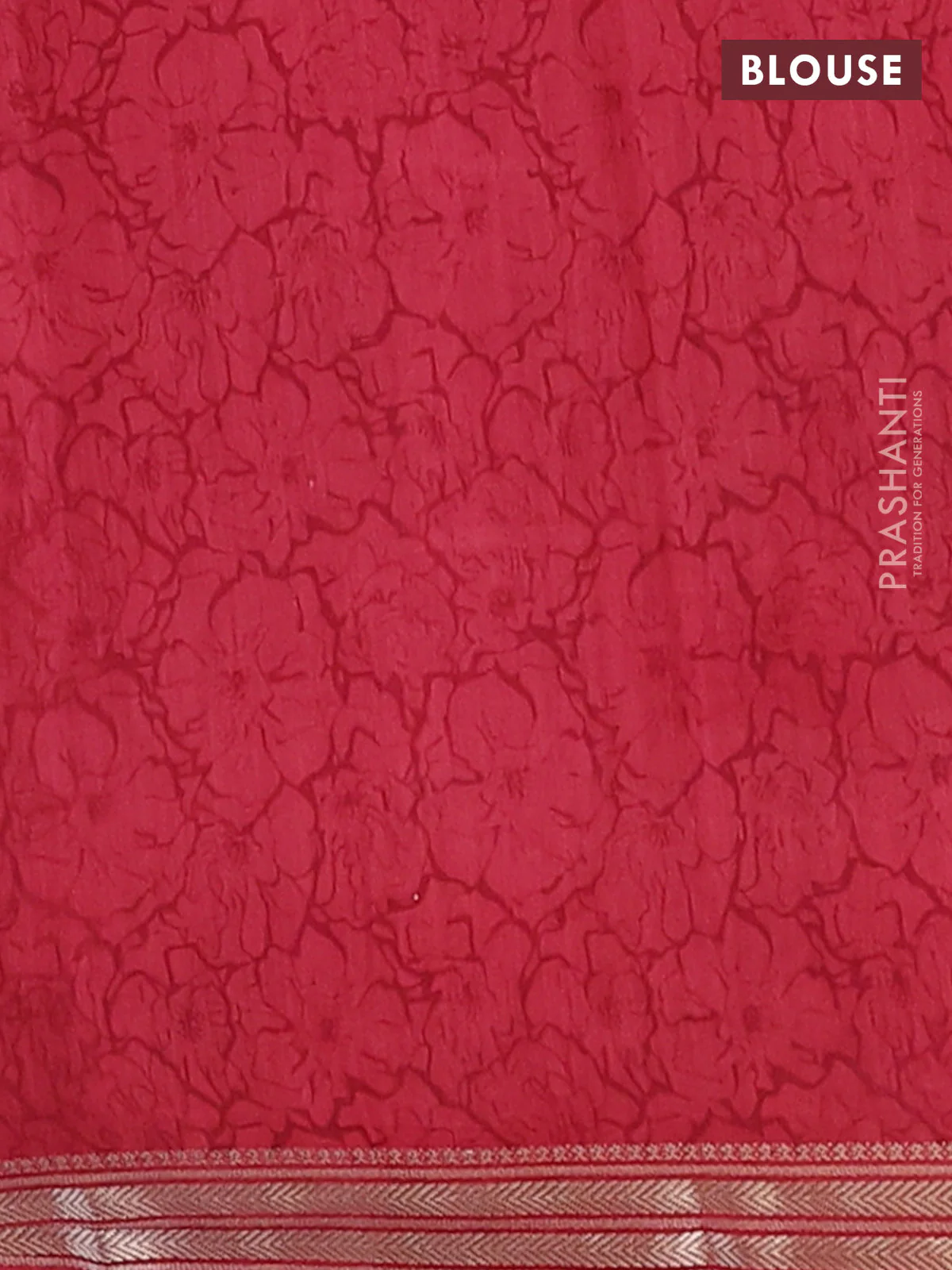 Muslin silk saree black and maroon with floral butta prints and zari woven border - Image 7