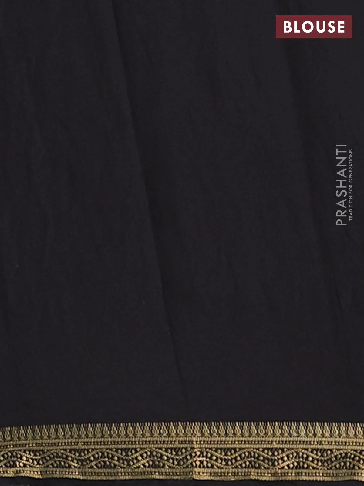 Muslin silk saree black and pastel green with allover kalamkari prints and zari woven border - Image 4
