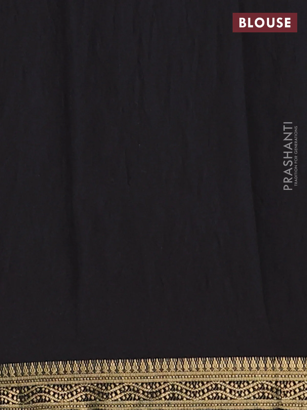 Muslin silk saree black and pink with allover kalamkari prints and zari woven border - Image 4