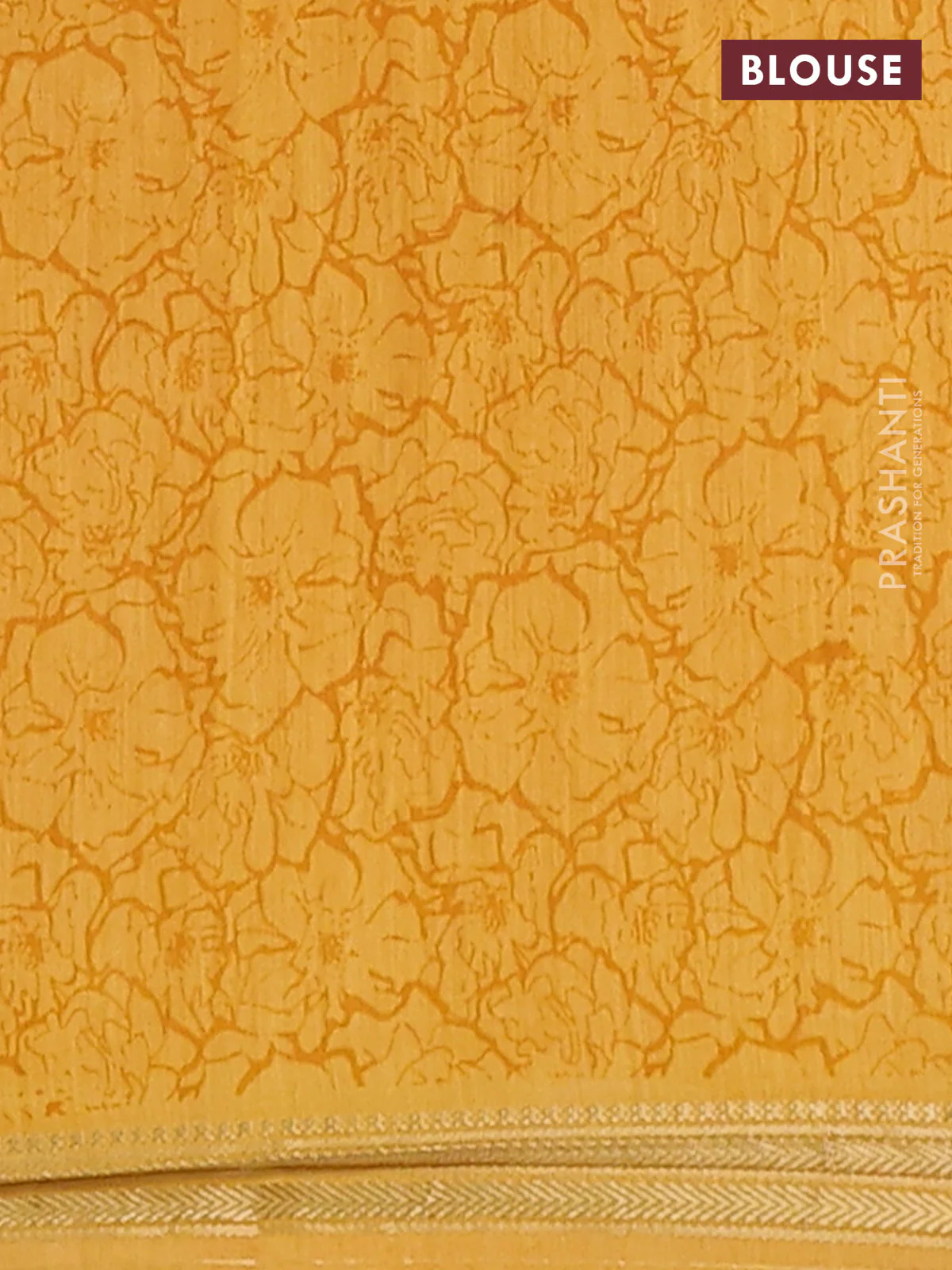 Muslin silk saree sap green and mustard yellow with allover bandhani prints and zari woven border - Image 4