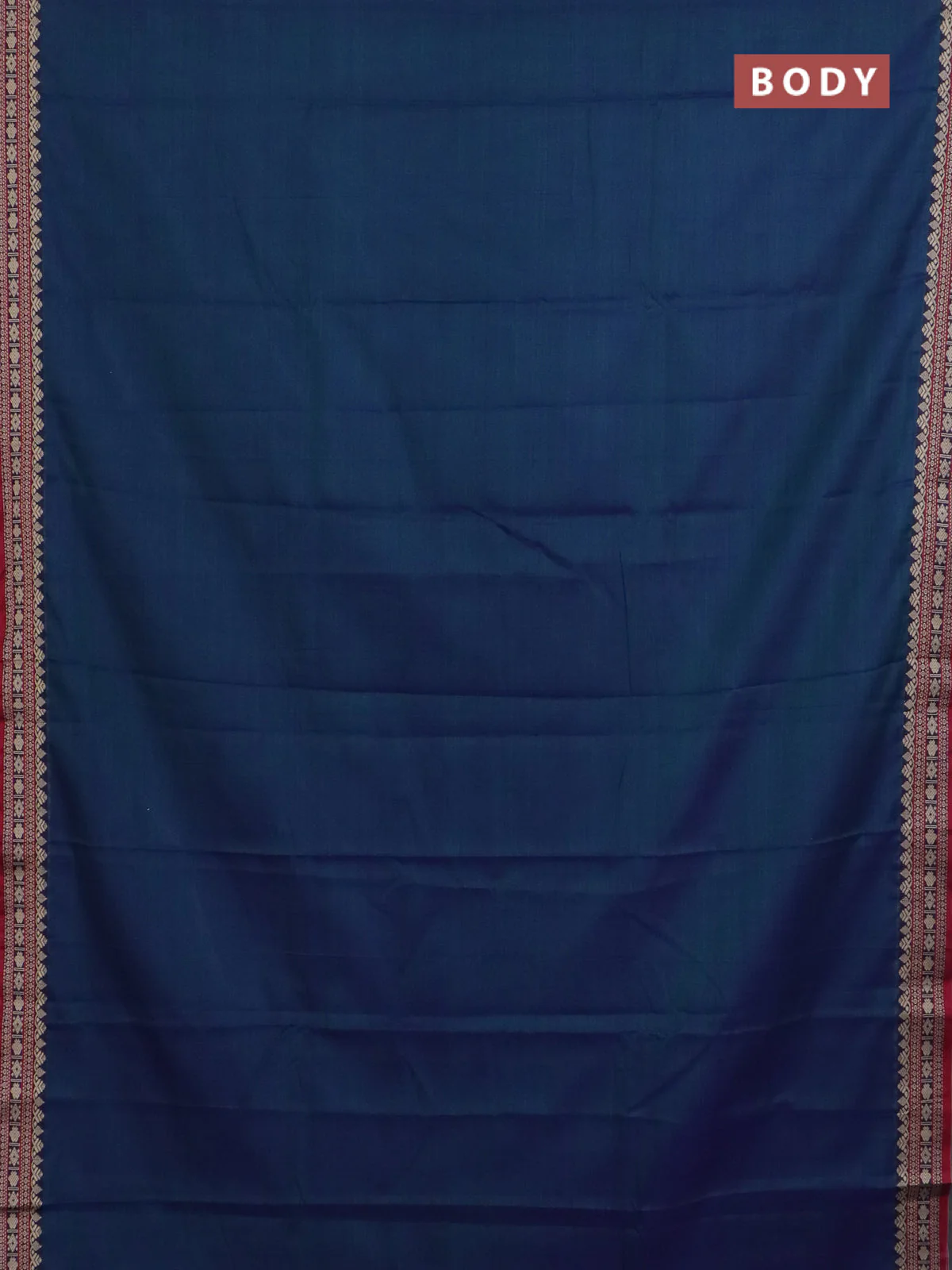 Narayanpet cotton saree dual shade of bluish green and maroon with plain body and thread woven border - Image 2