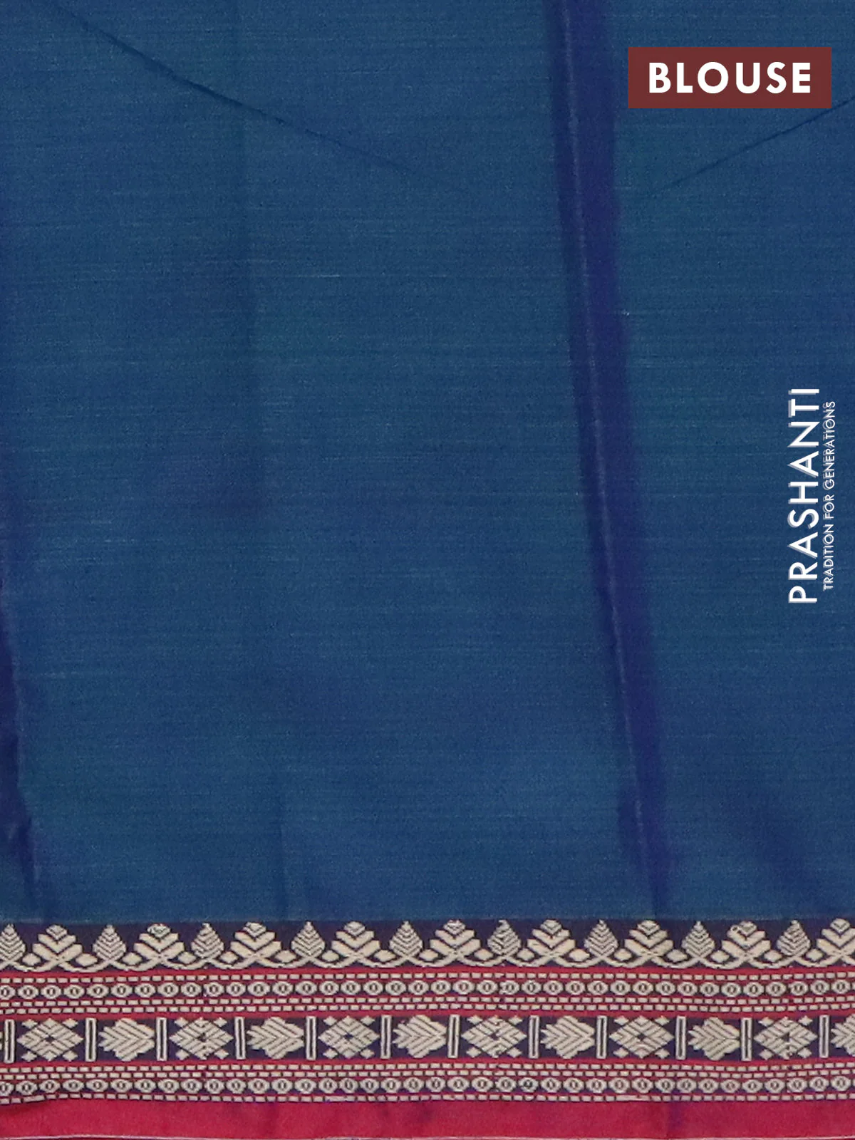 Narayanpet cotton saree dual shade of bluish green and maroon with plain body and thread woven border - Image 4