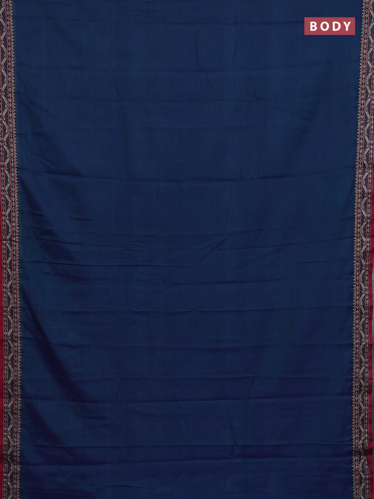 Narayanpet cotton saree dual shade of greenish blue and maroon with plain body and thread woven border - Image 2